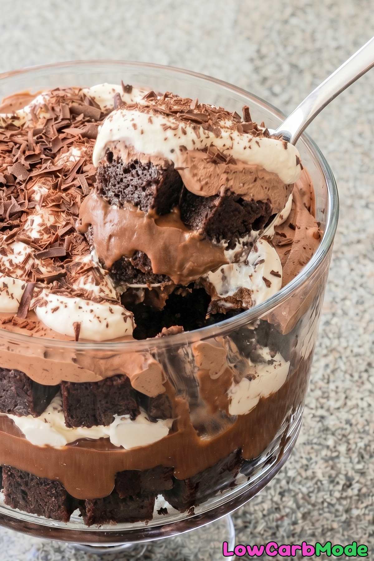 Luscious keto death by chocolate trifle