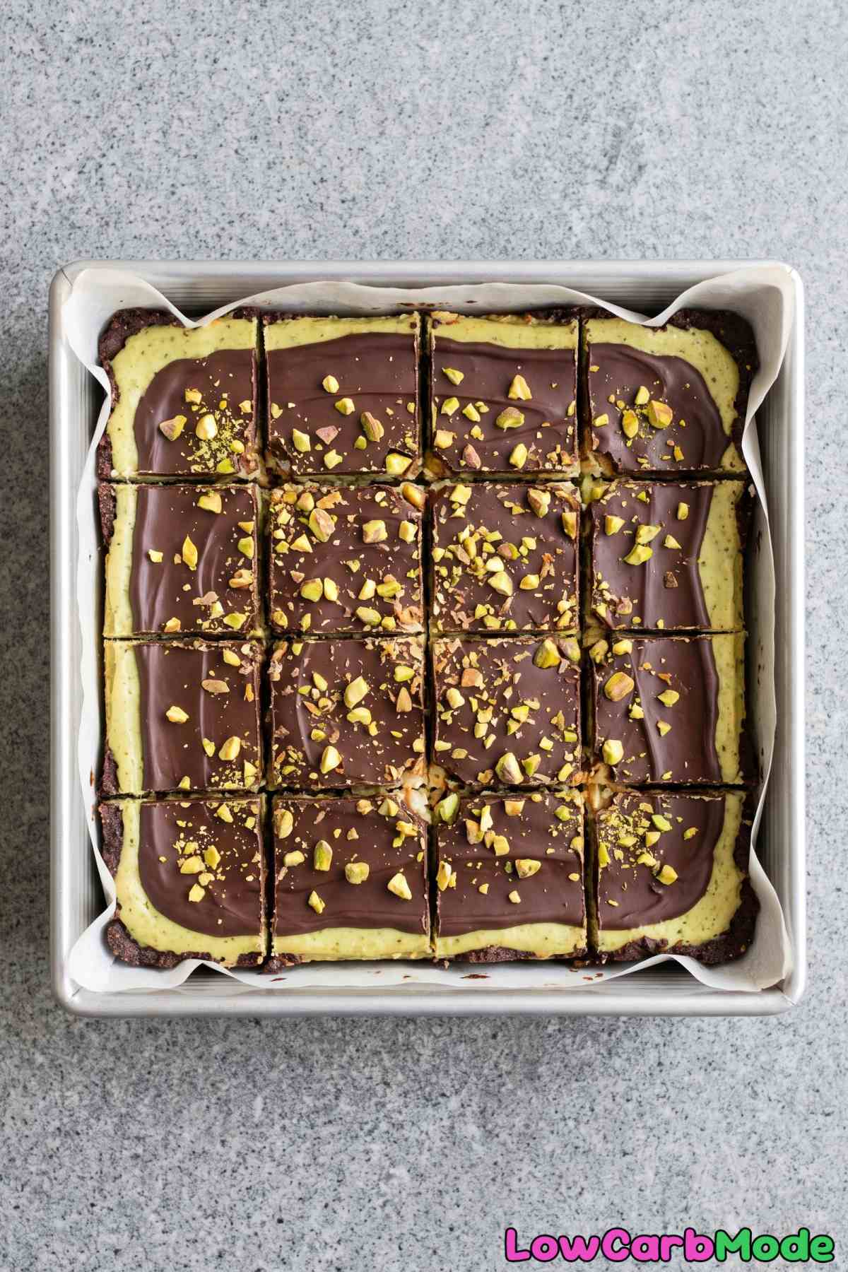 Rich keto Dubai chocolate cheesecake bar