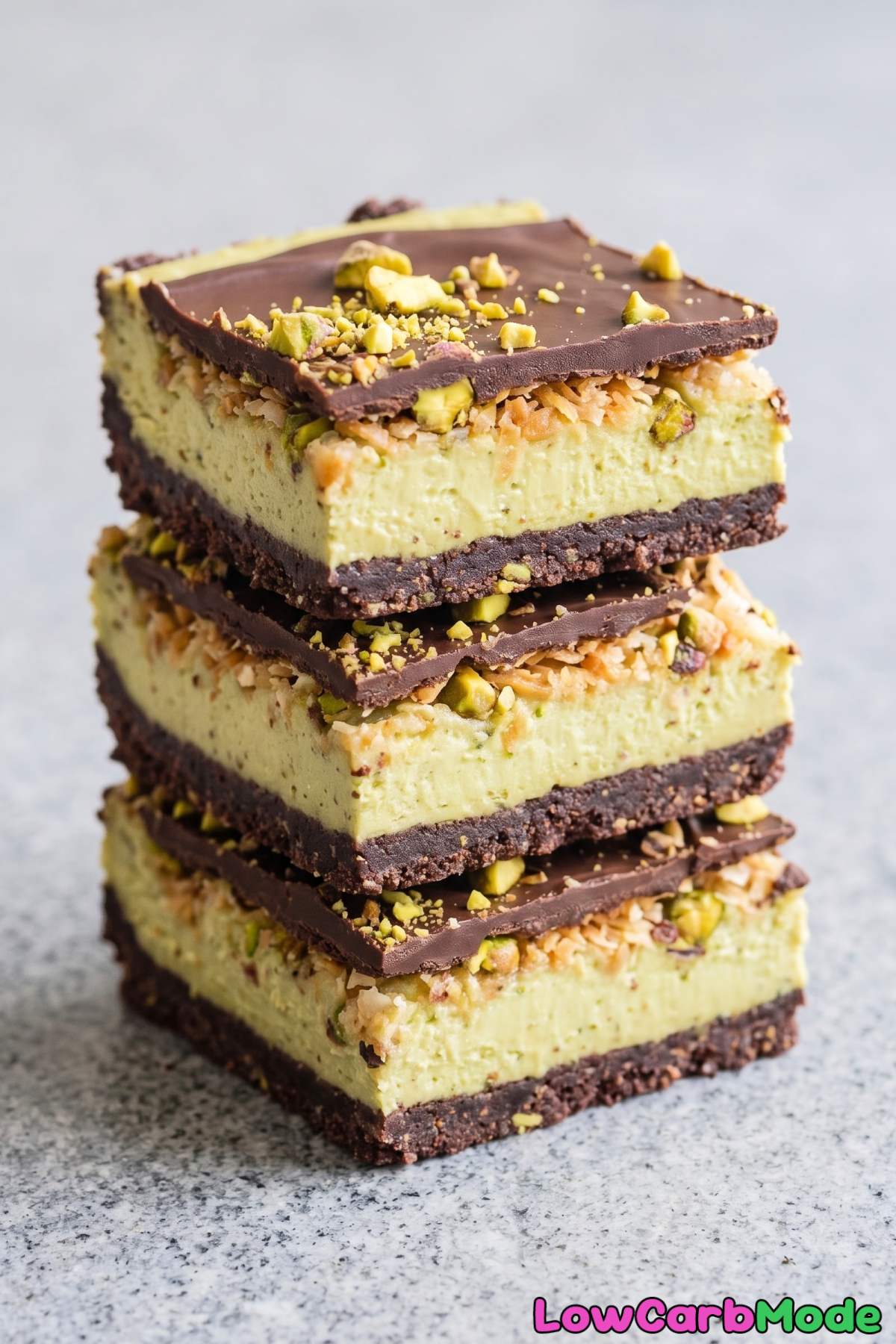 Homemade keto chocolate cheesecake bar