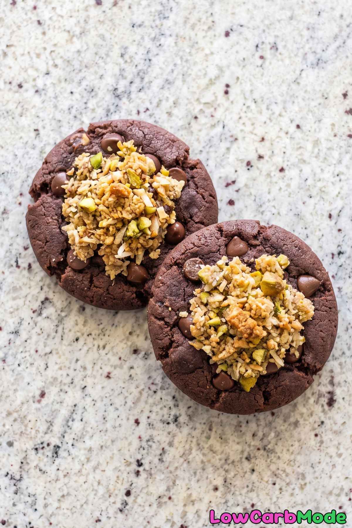 Keto Dubai chocolate pistachio cookies