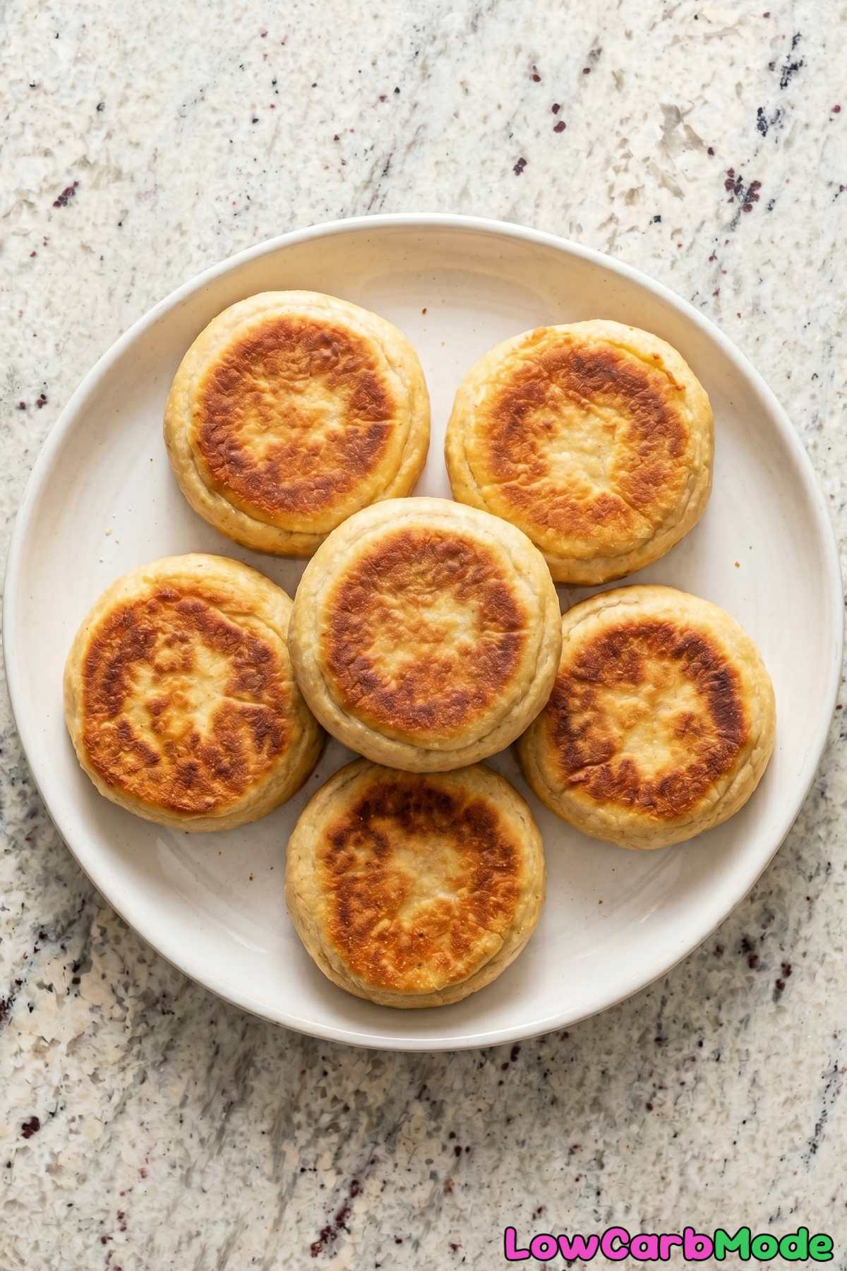 tender keto English muffins fresh baked