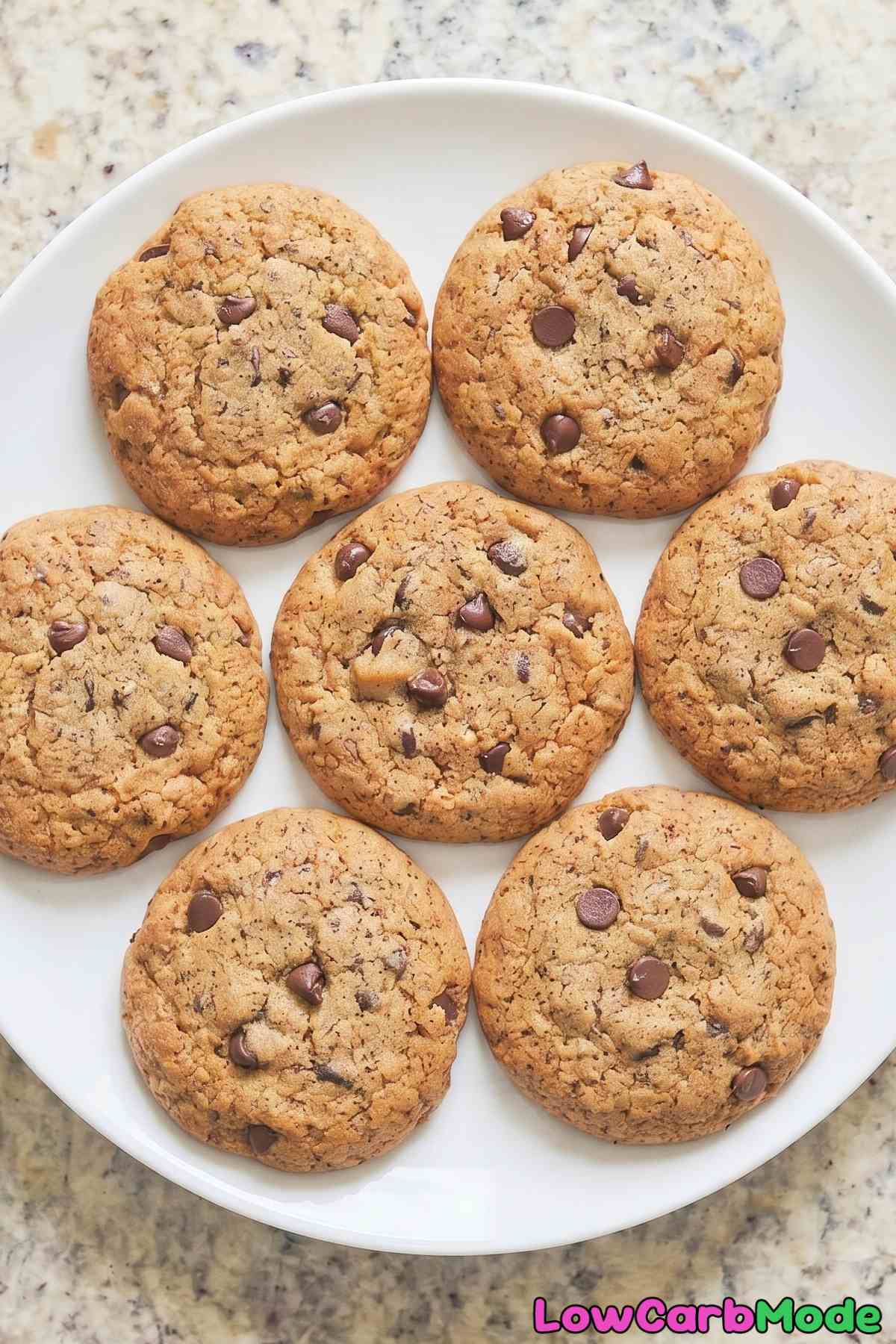 Homemade keto espresso chocolate chip cookies