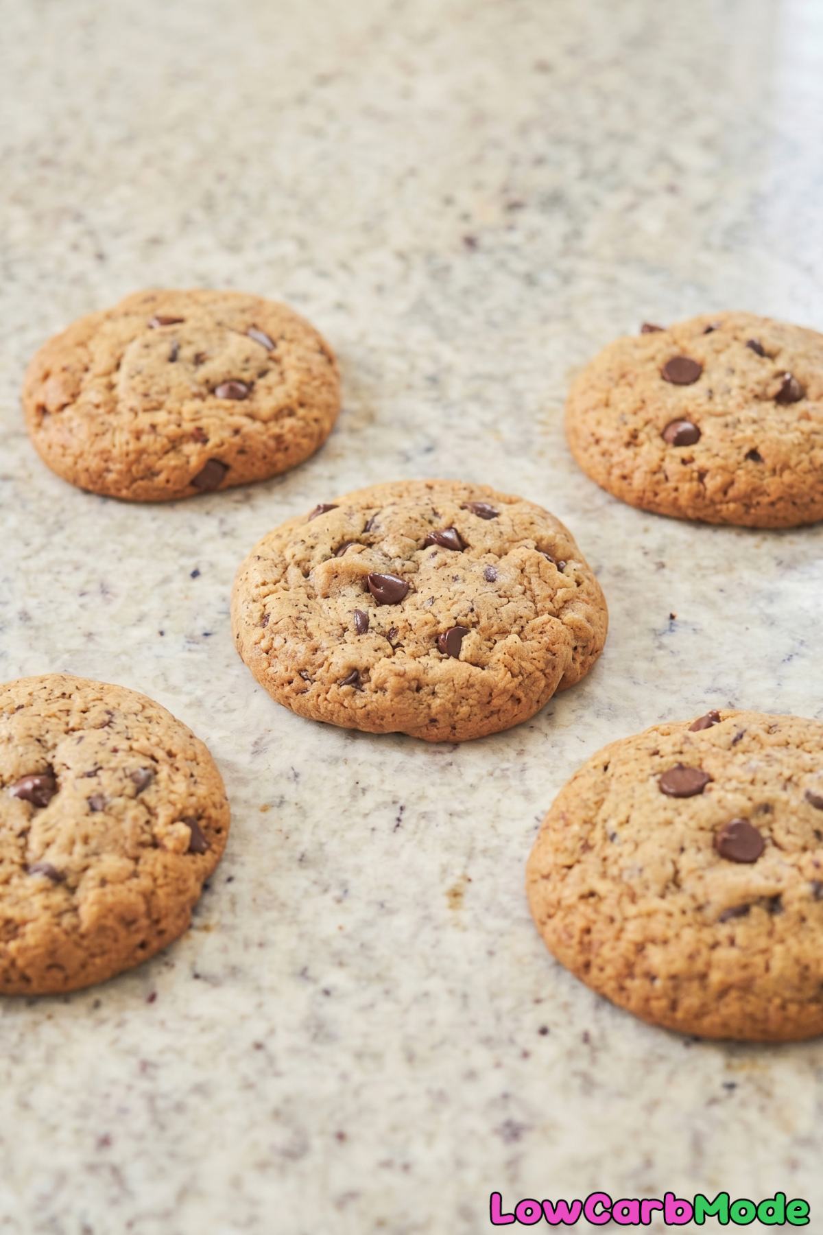 Easy keto espresso chocolate chip cookies