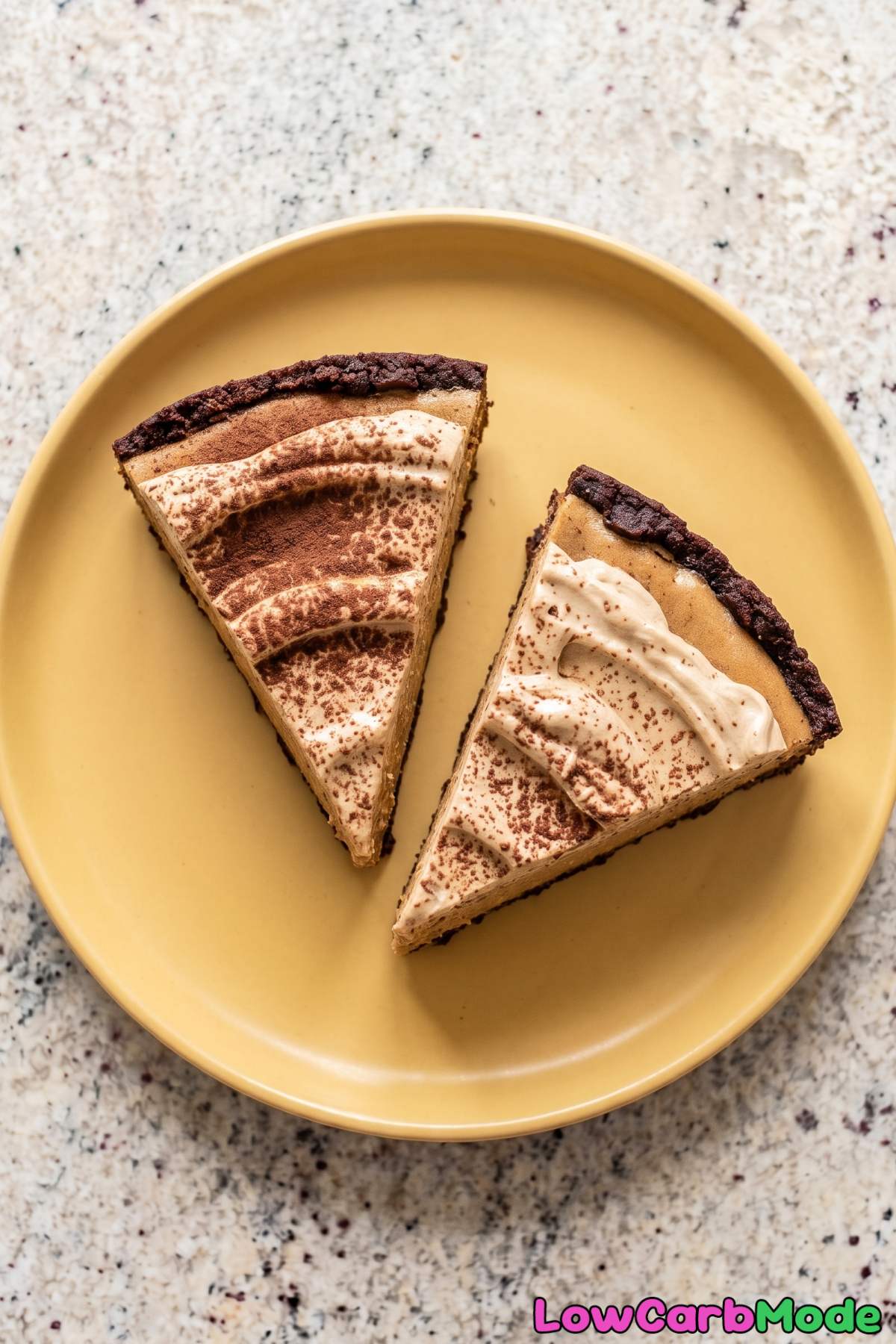 Keto cream cheese coffee cheesecake
