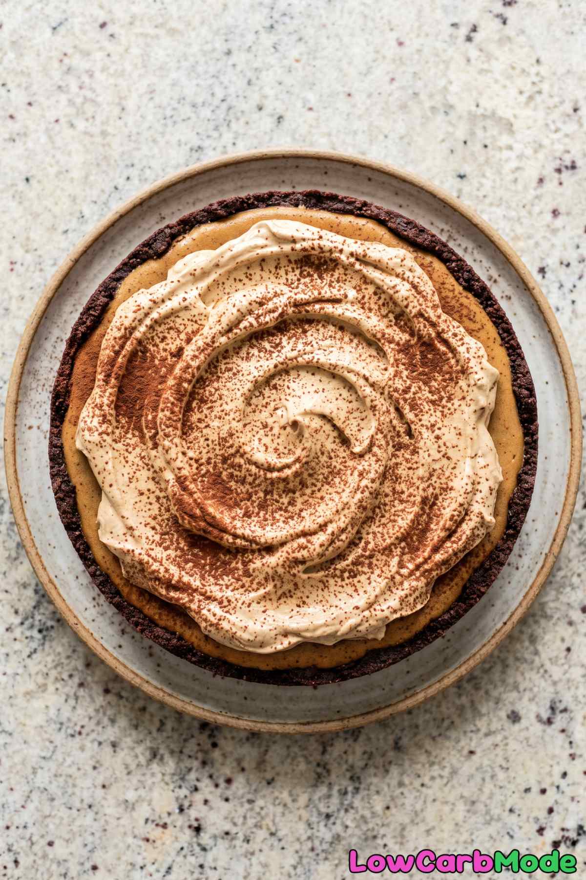 Decadent espresso keto cheesecake