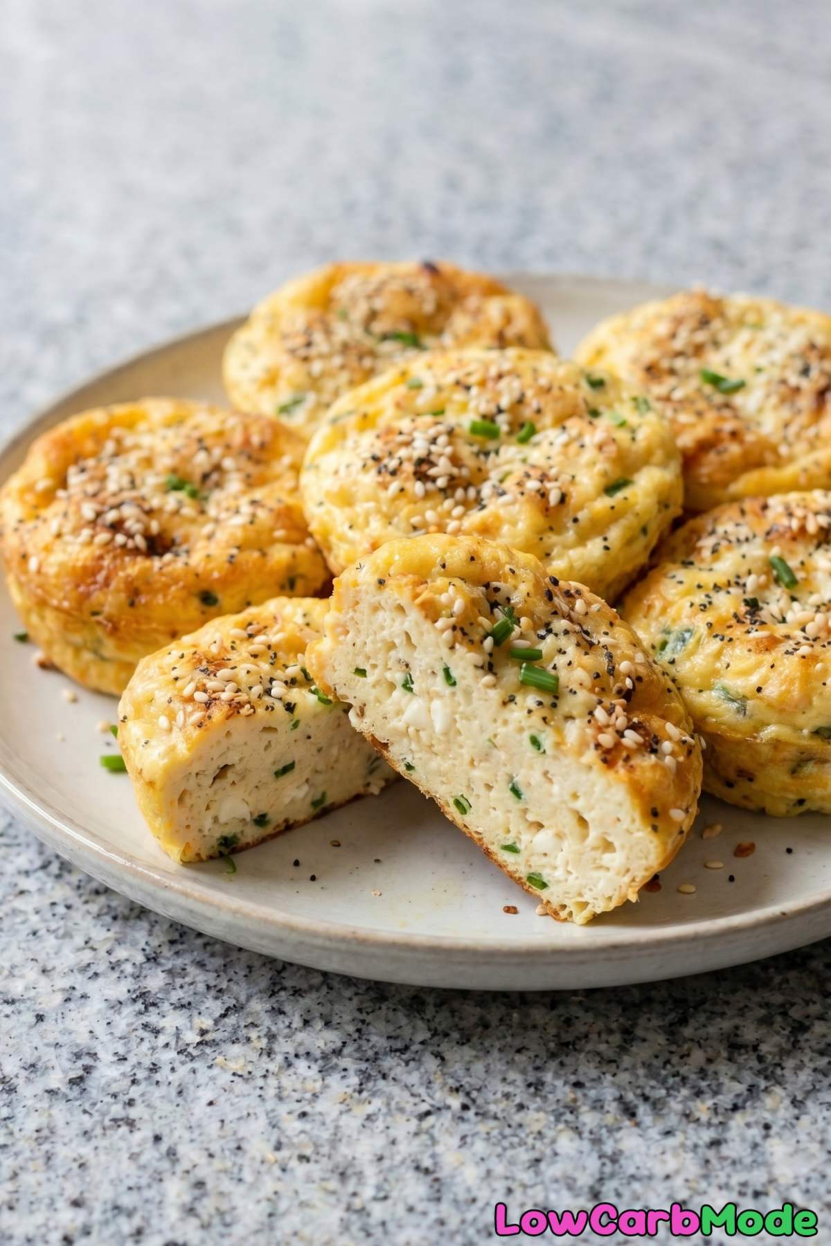 savory keto egg bites with bagel seasoning