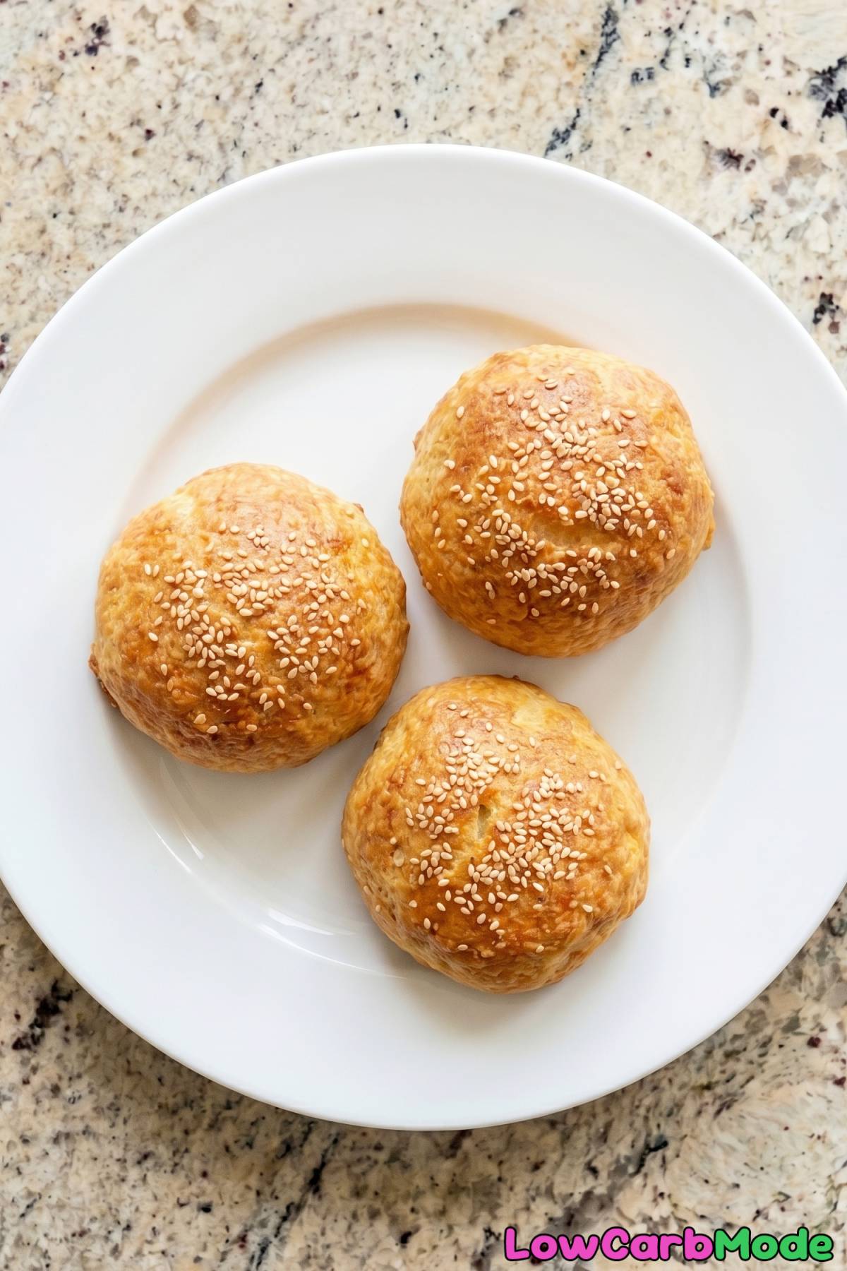 fluffy keto fathead rolls stacked