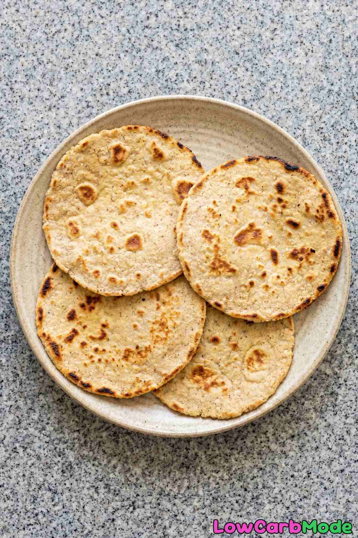 fluffy low carb flatbread pieces
