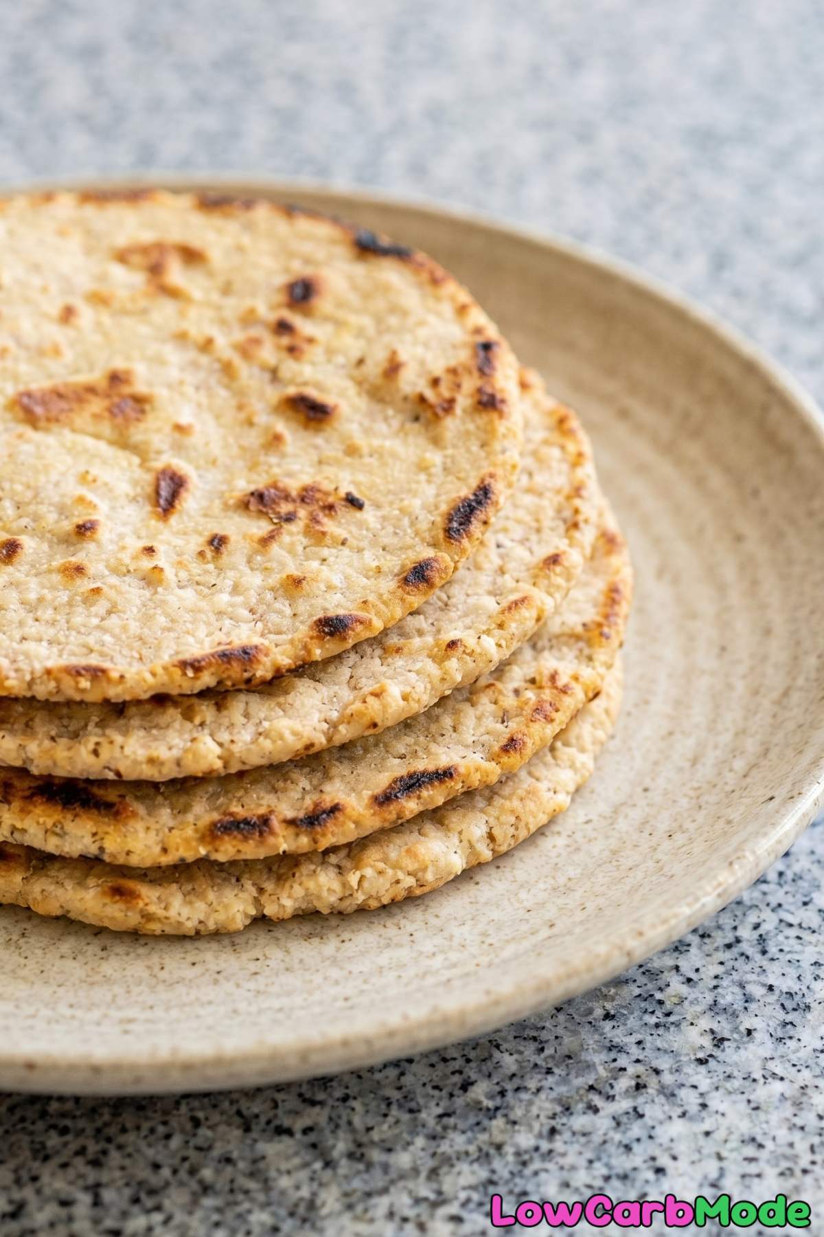 golden keto flatbread on a board