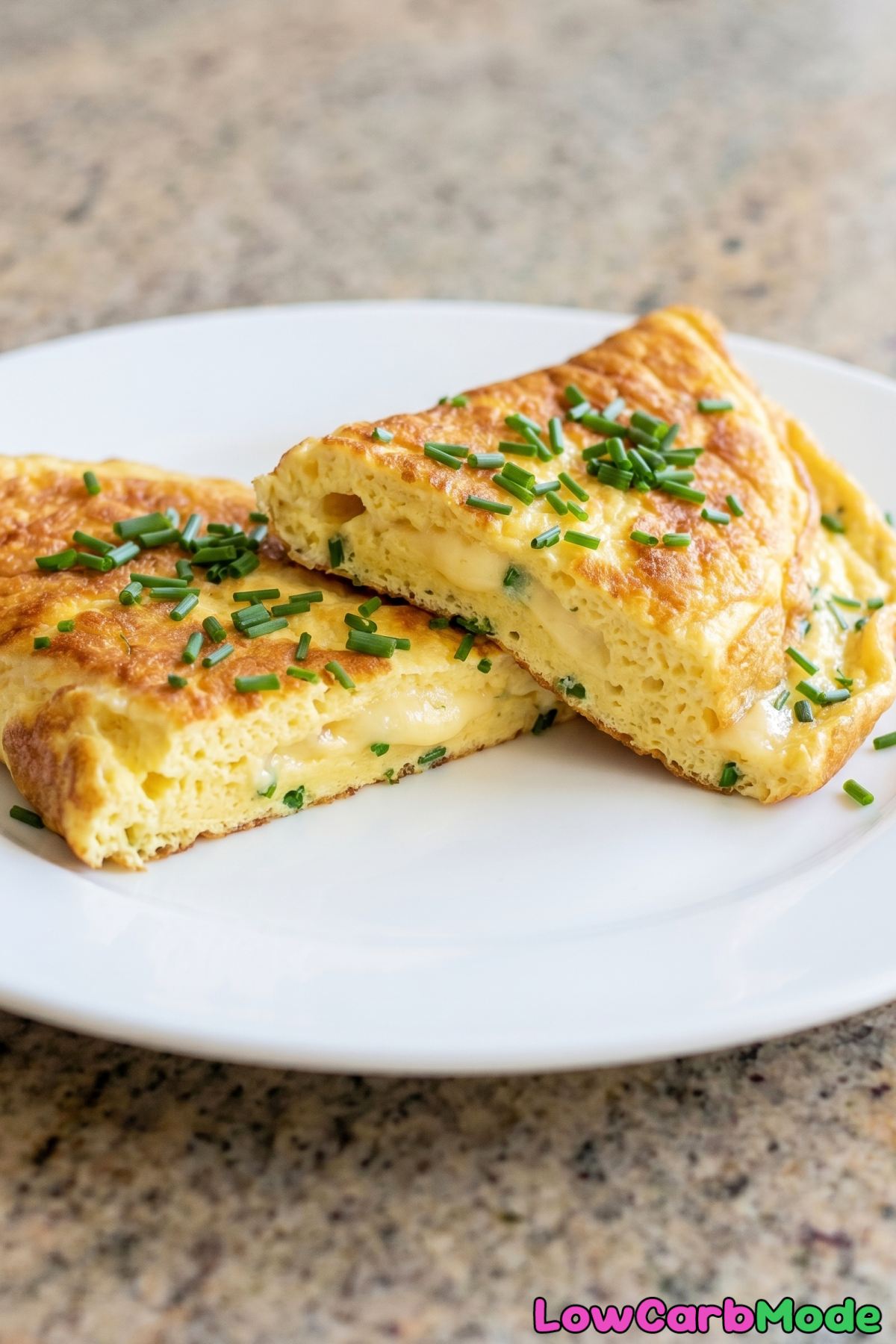 Airy keto egg souffle omelette