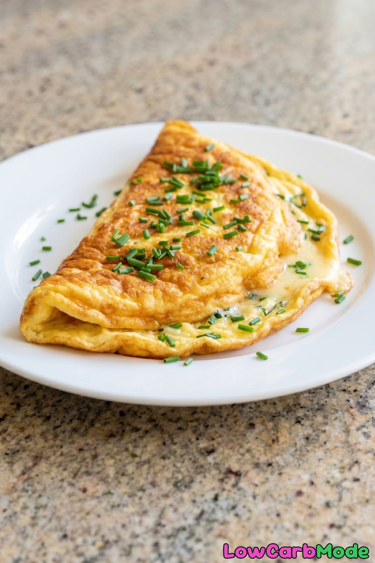 Tender fluffy souffle omelette keto style