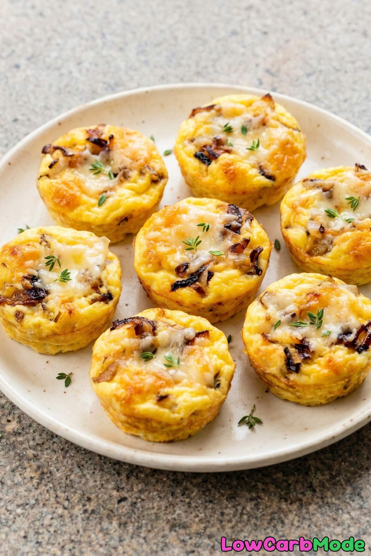 Comforting French onion keto egg bites