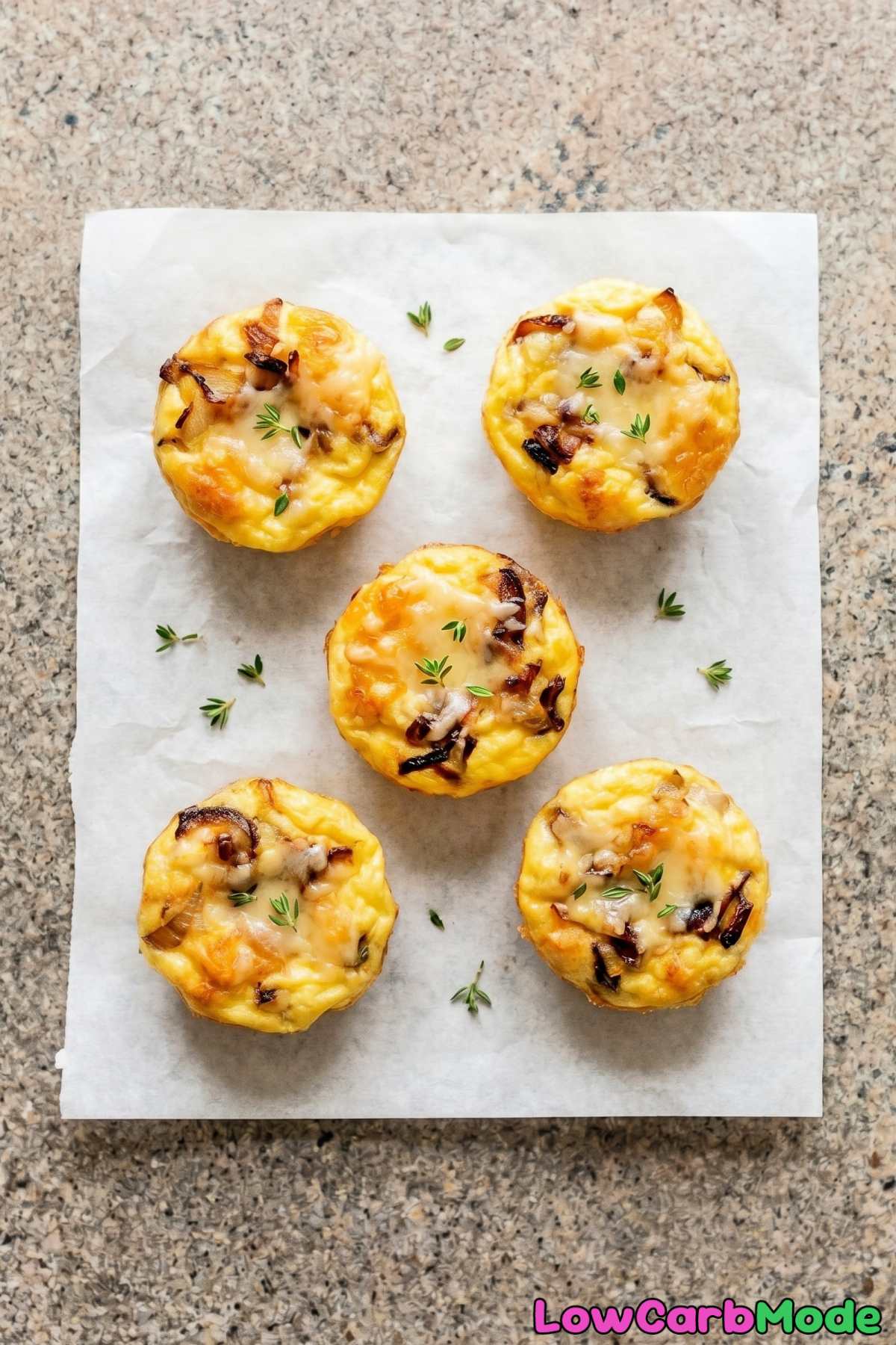 Fluffy keto egg bites with melted cheese