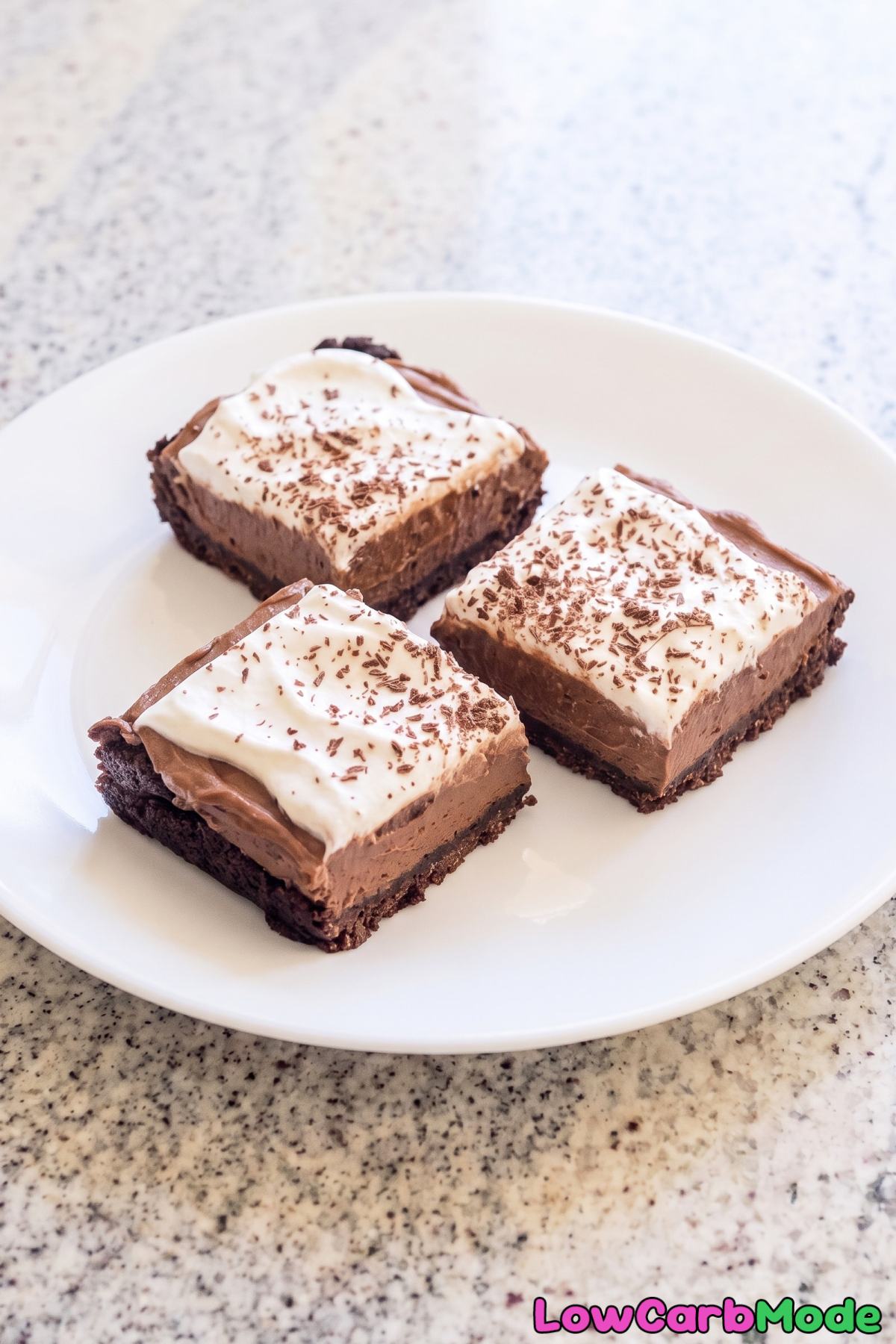rich keto chocolate silk pie bars