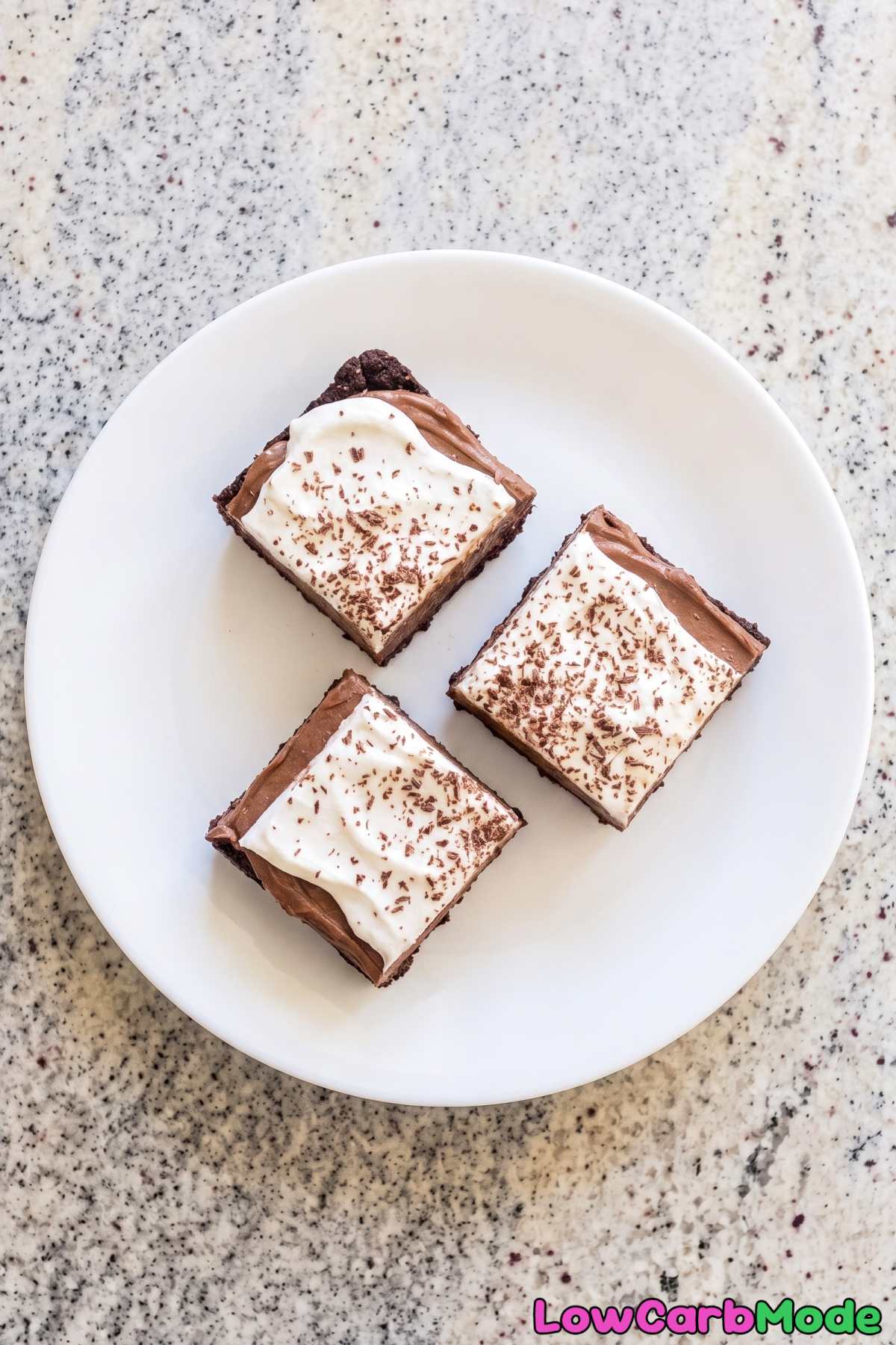 homemade low carb French silk bars