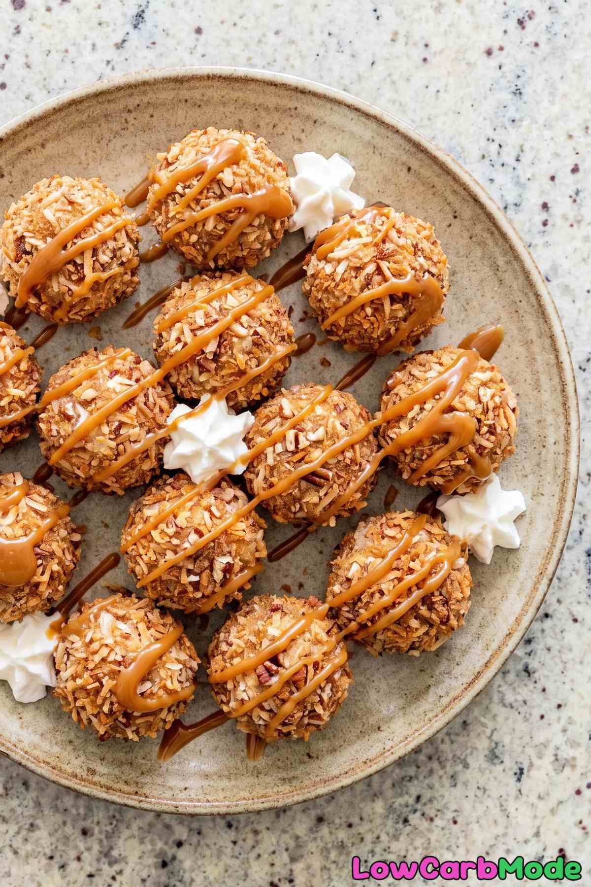 Irresistible keto fried ice cream bites