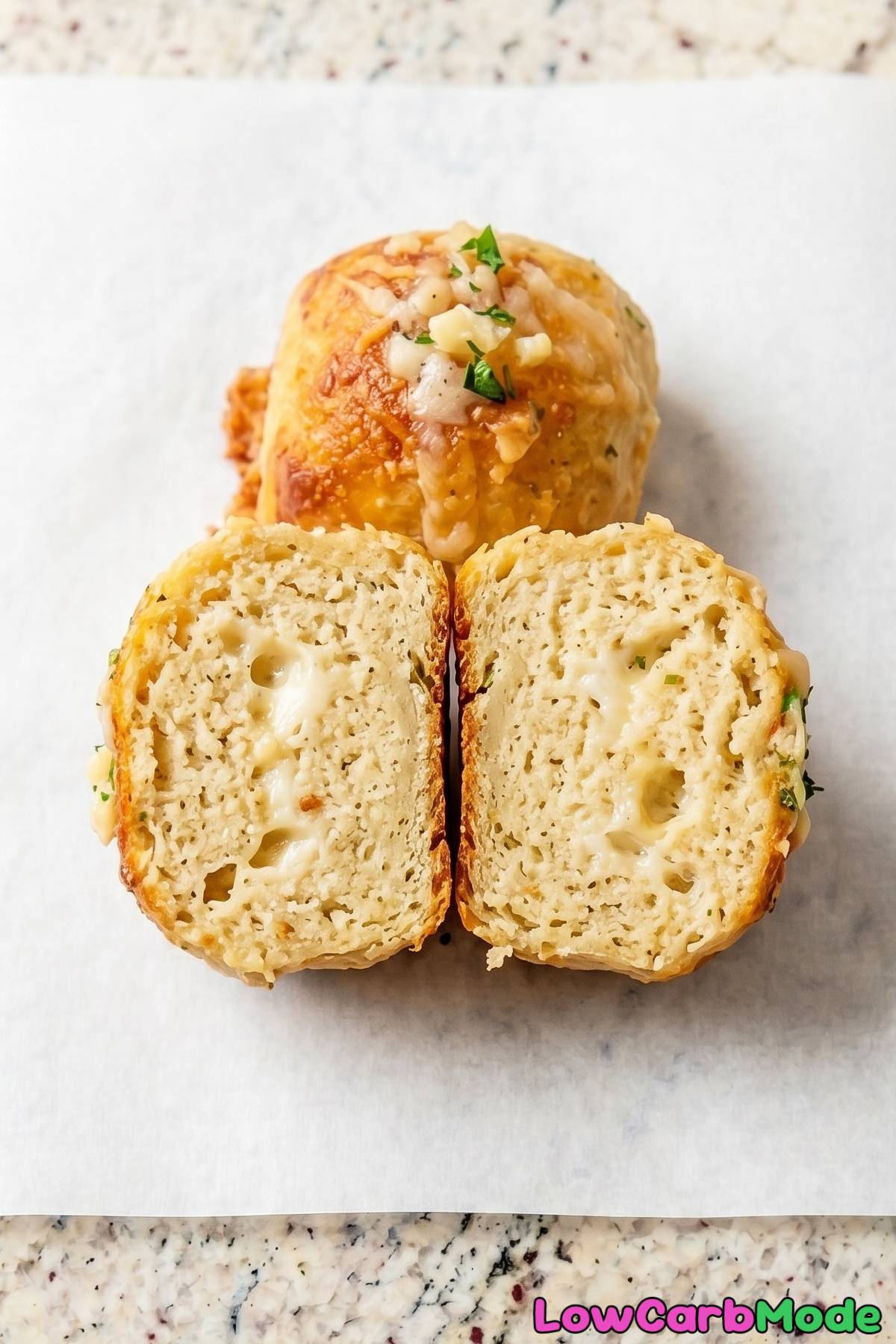 Tender low-carb keto garlic bread bites
