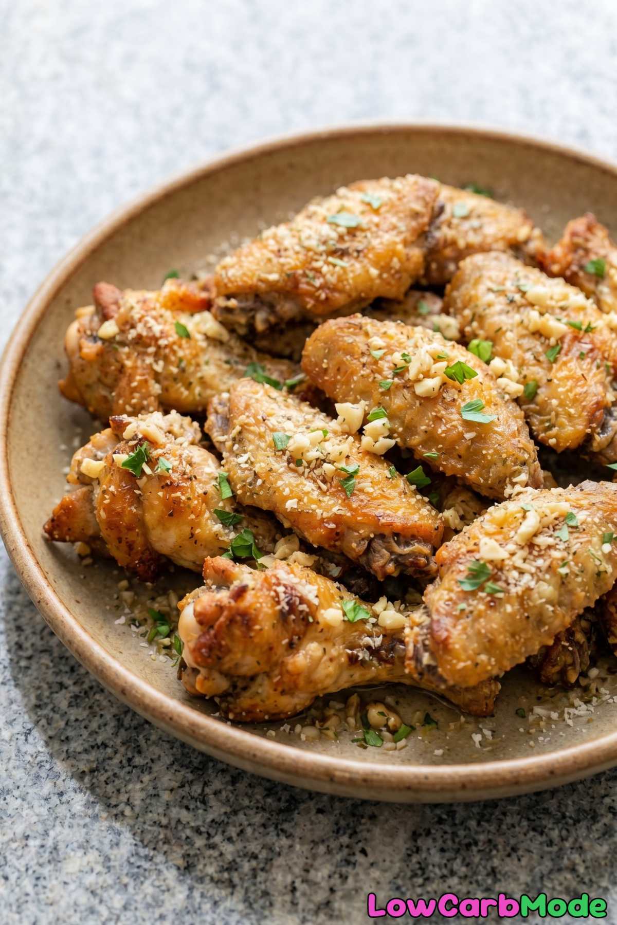 flavorful garlic parmesan keto wings