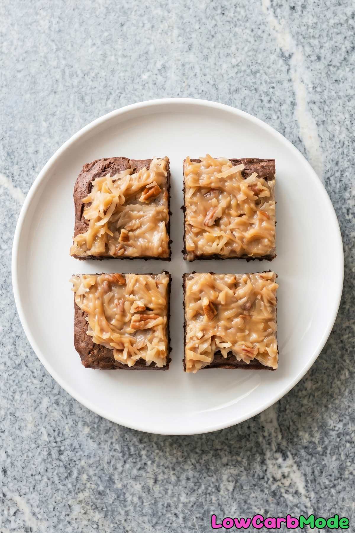 homemade german chocolate keto brownies