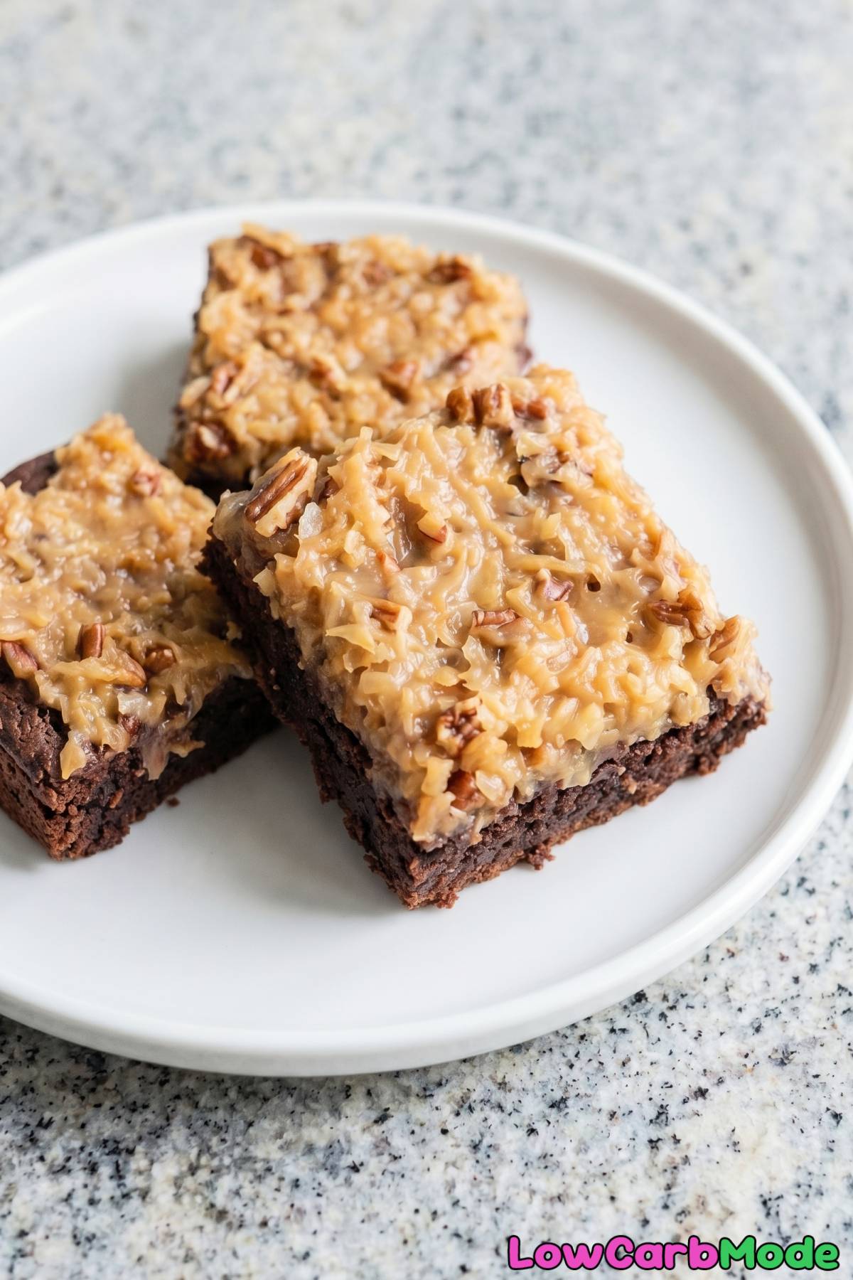 Luscious keto German chocolate cake bars