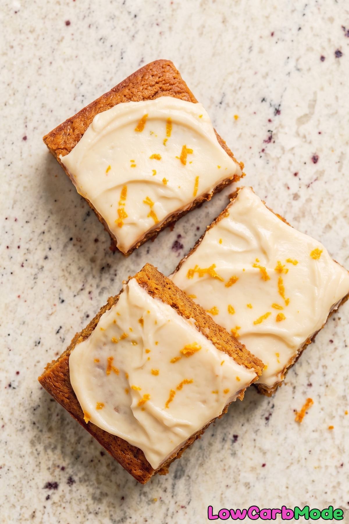 A neat stack of keto gingerbread blondies