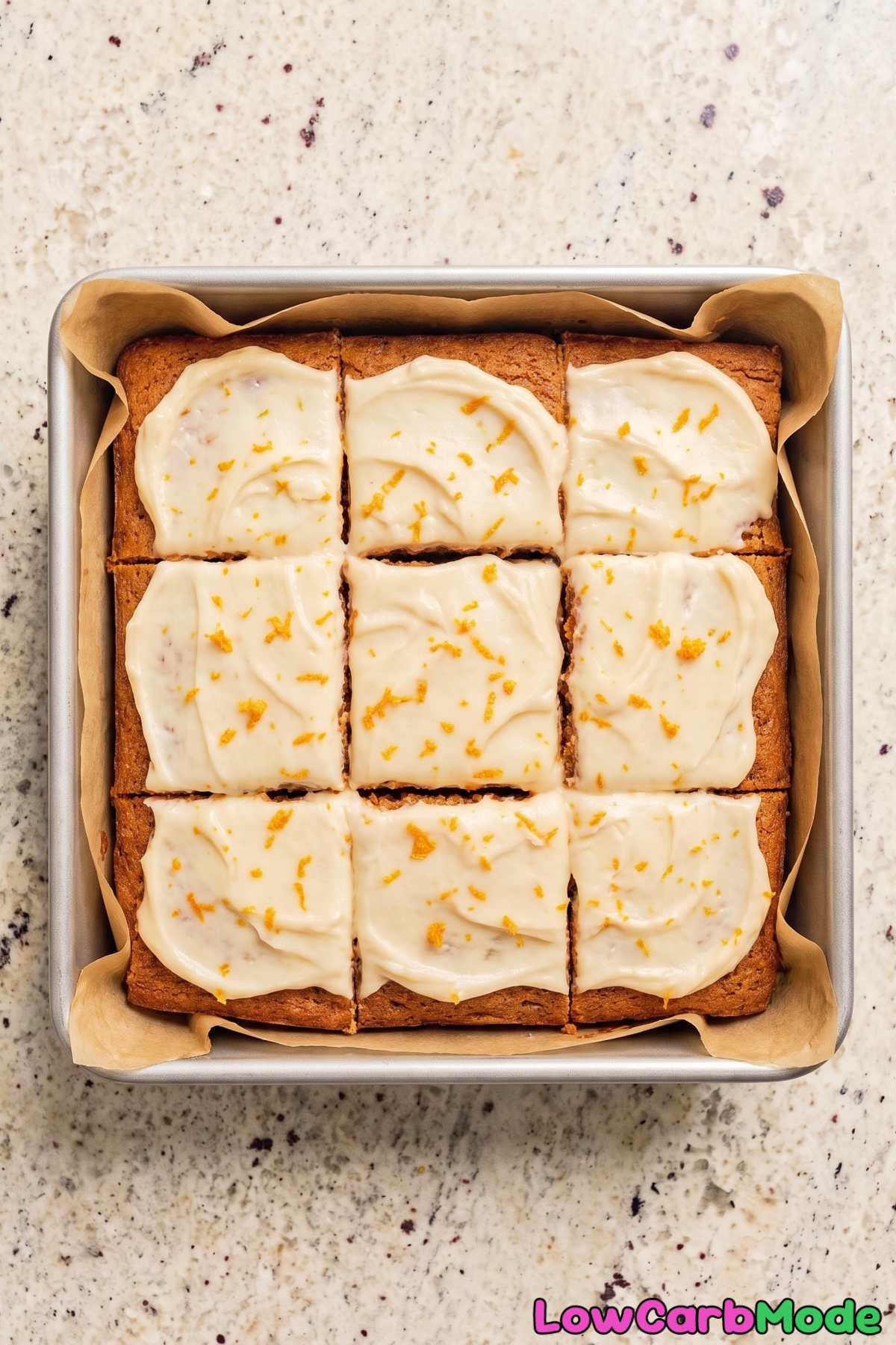 Soft keto gingerbread blondies on a plate