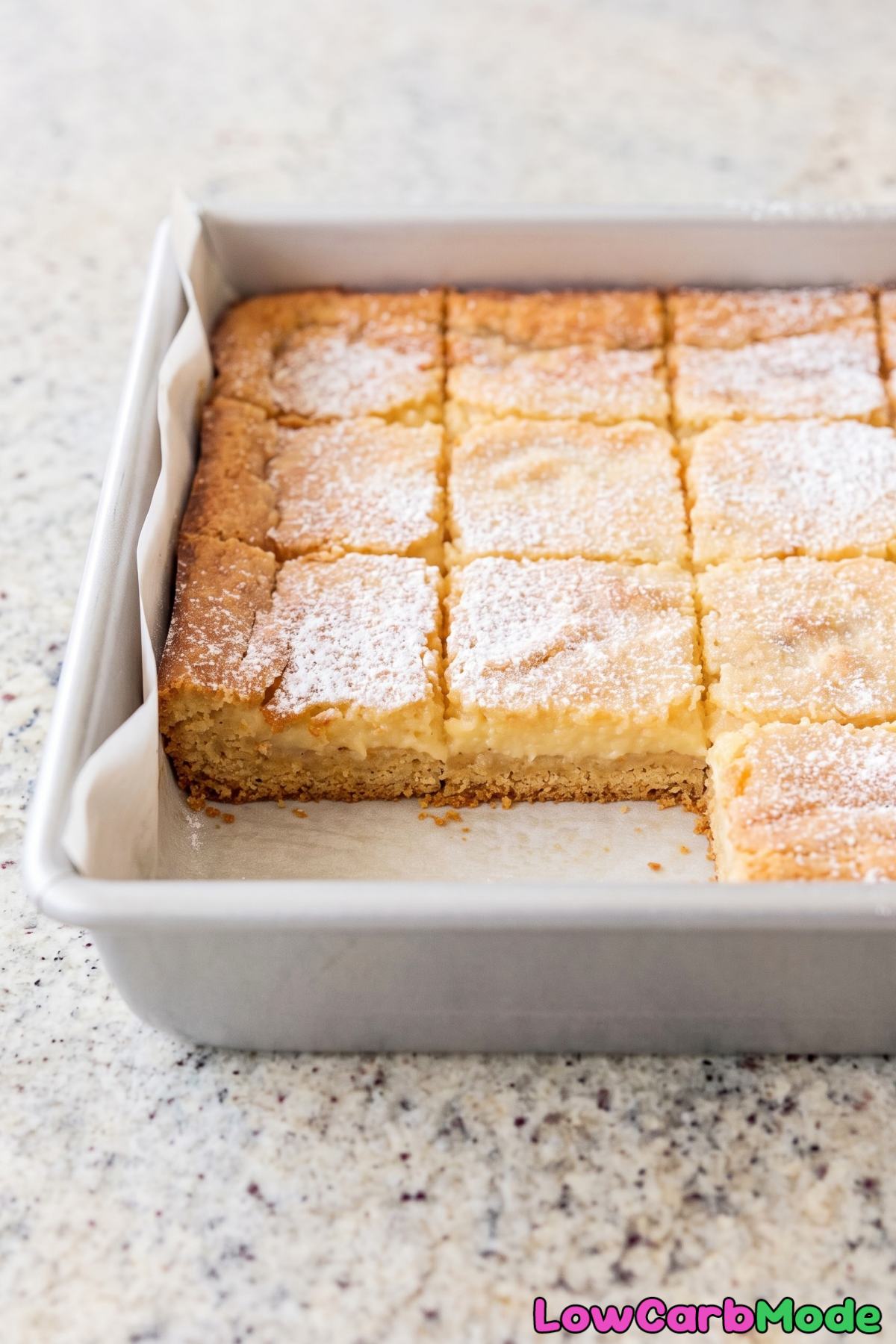 fresh keto gooey butter cake squares