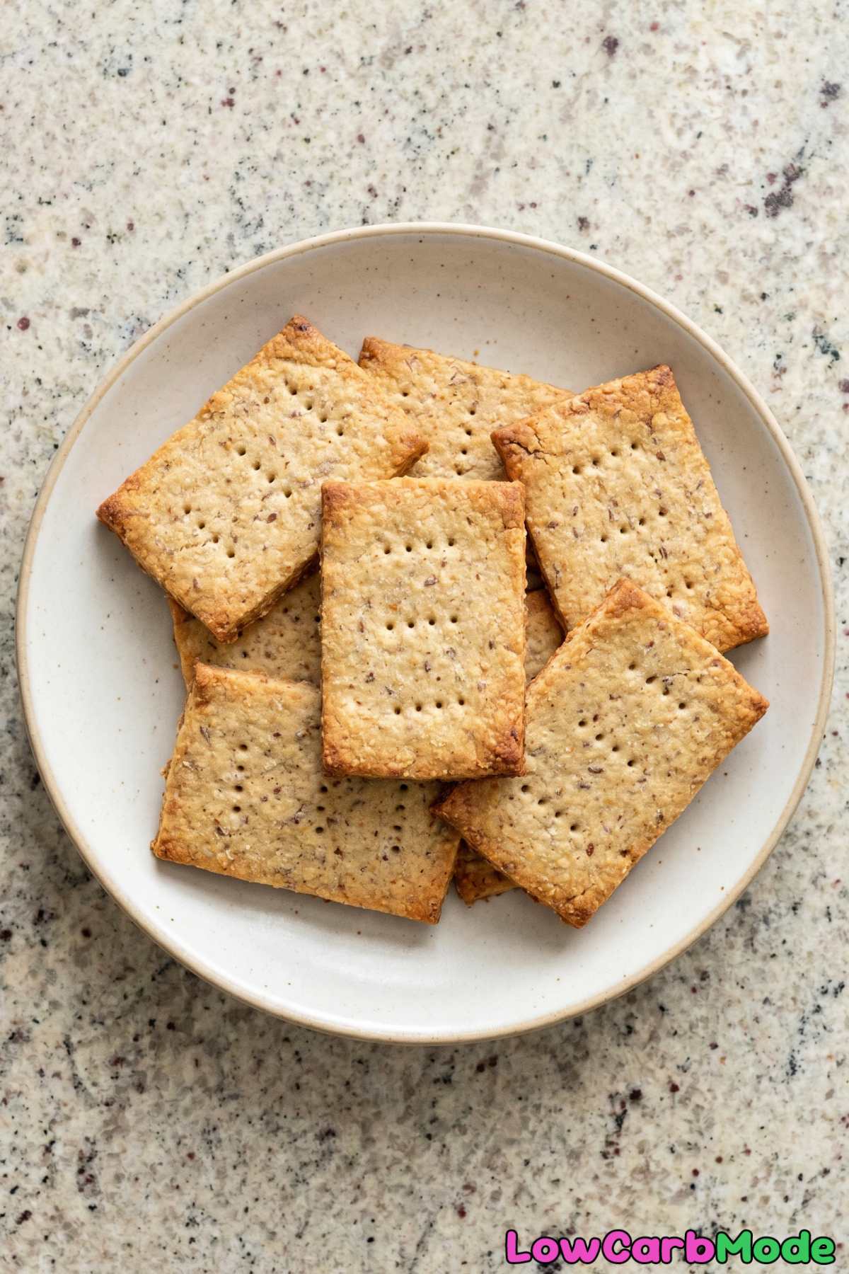 Wholesome keto graham crackers on a board