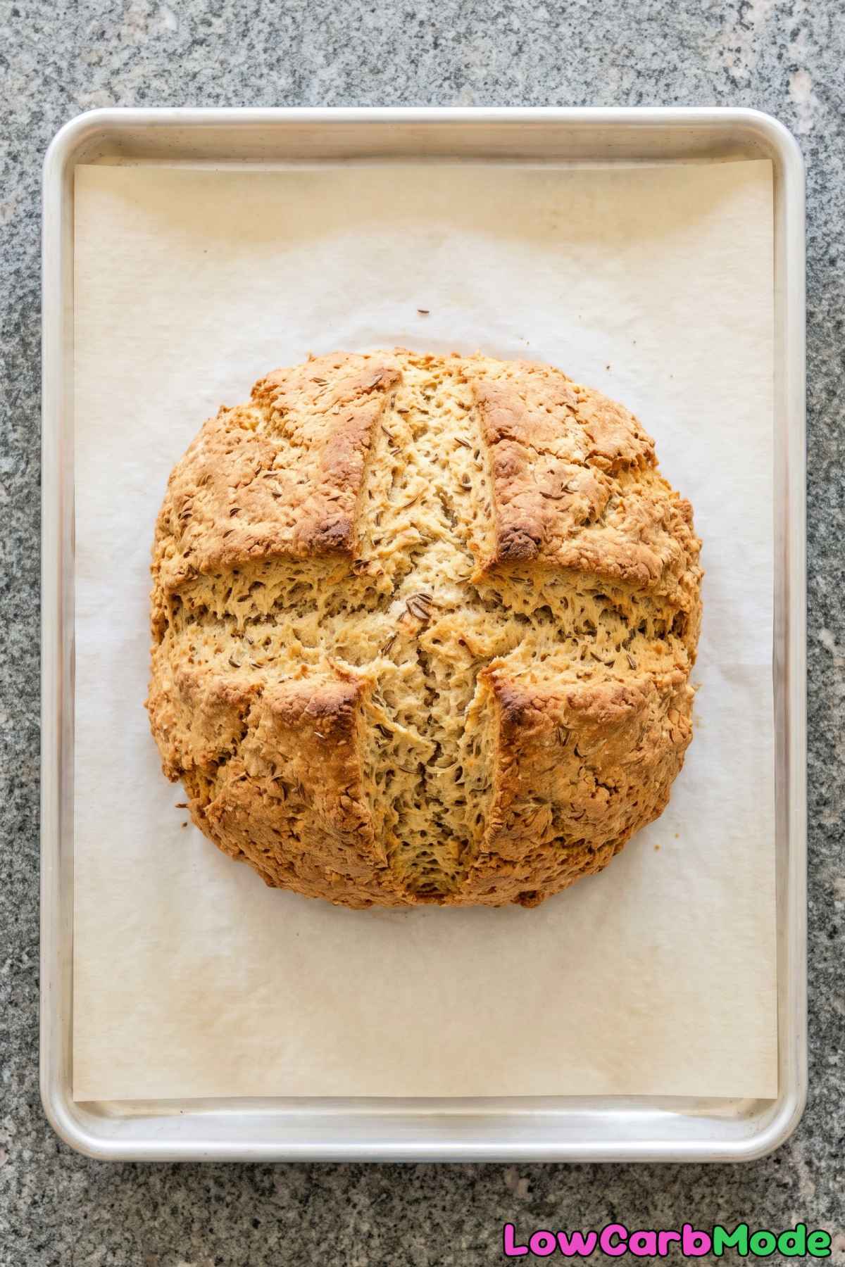 Easy homemade keto Irish soda bread loaf