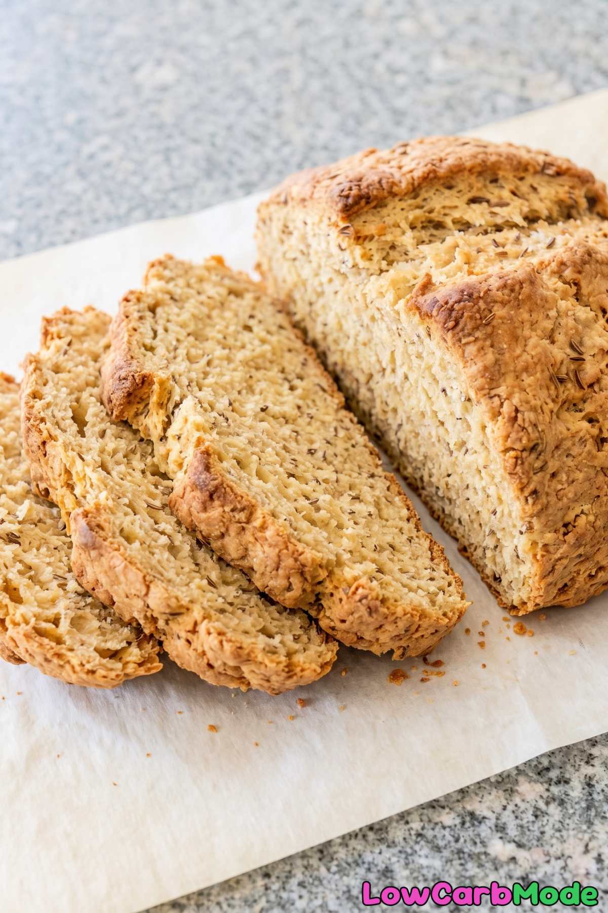 Crusty keto Irish soda bread round