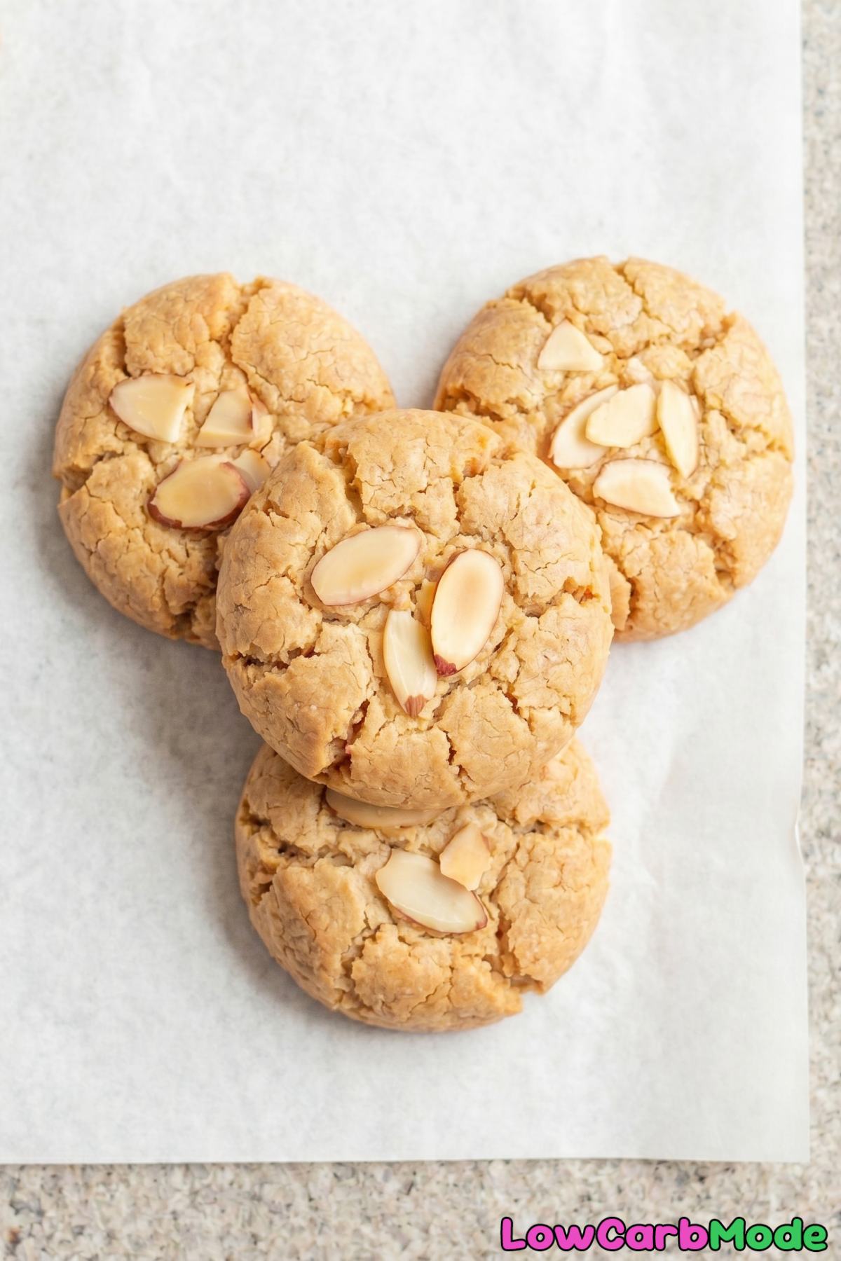 Golden keto Italian amaretti cookies