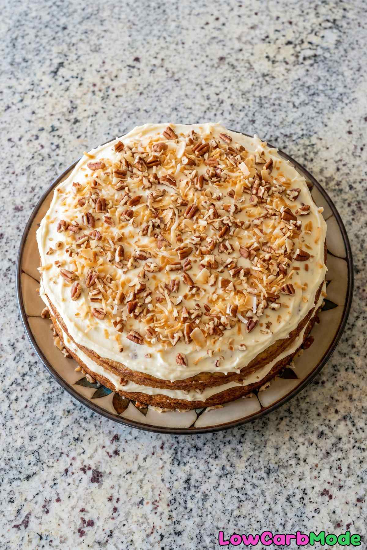 Luscious keto Italian cream cake slice