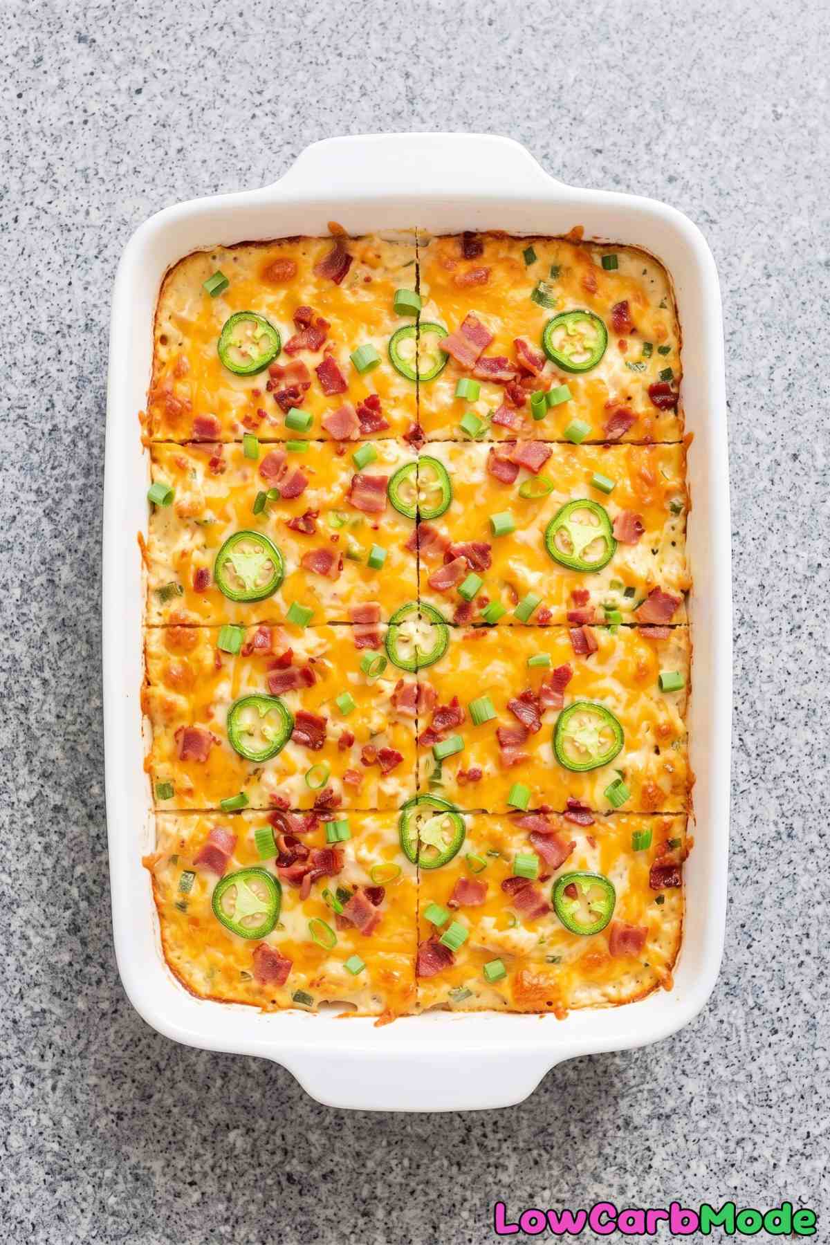 Savory keto jalapeno chicken casserole
