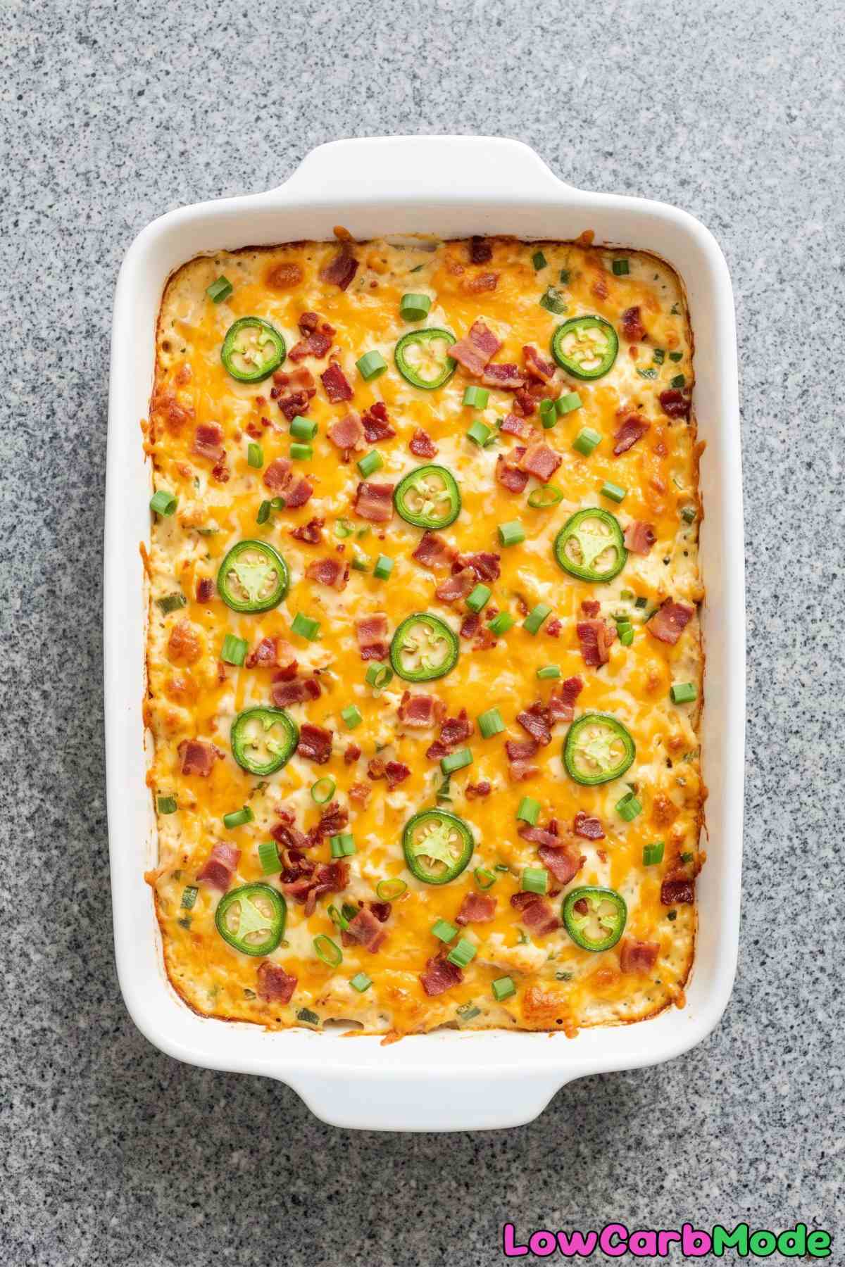 Creamy low carb jalapeno chicken casserole