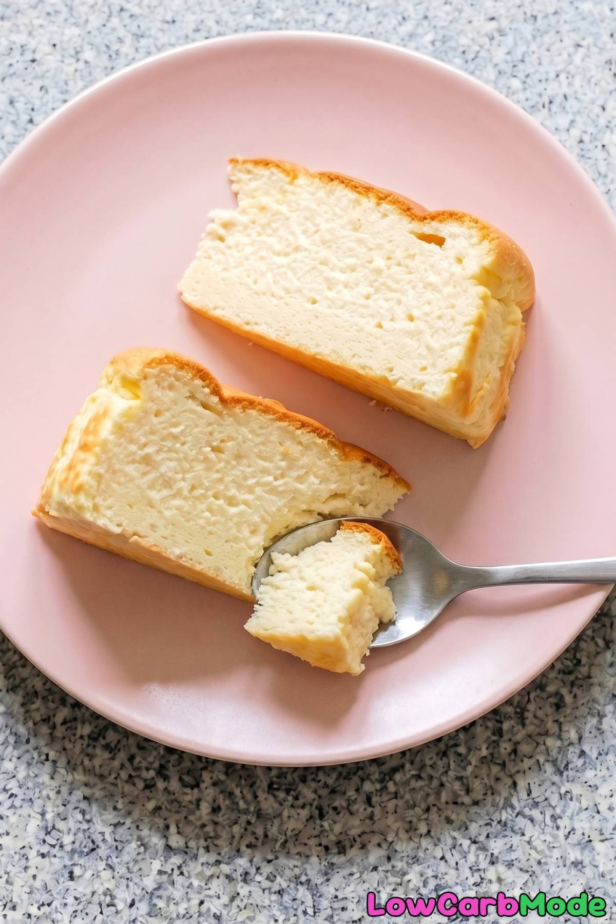 Creamy keto Japanese fluffy cheesecake