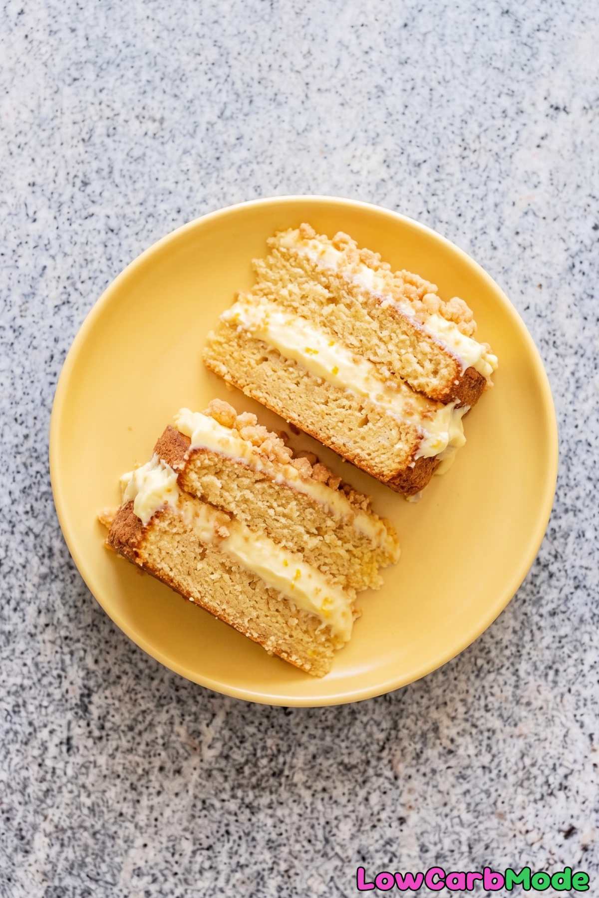 Zesty keto lemon cream cake
