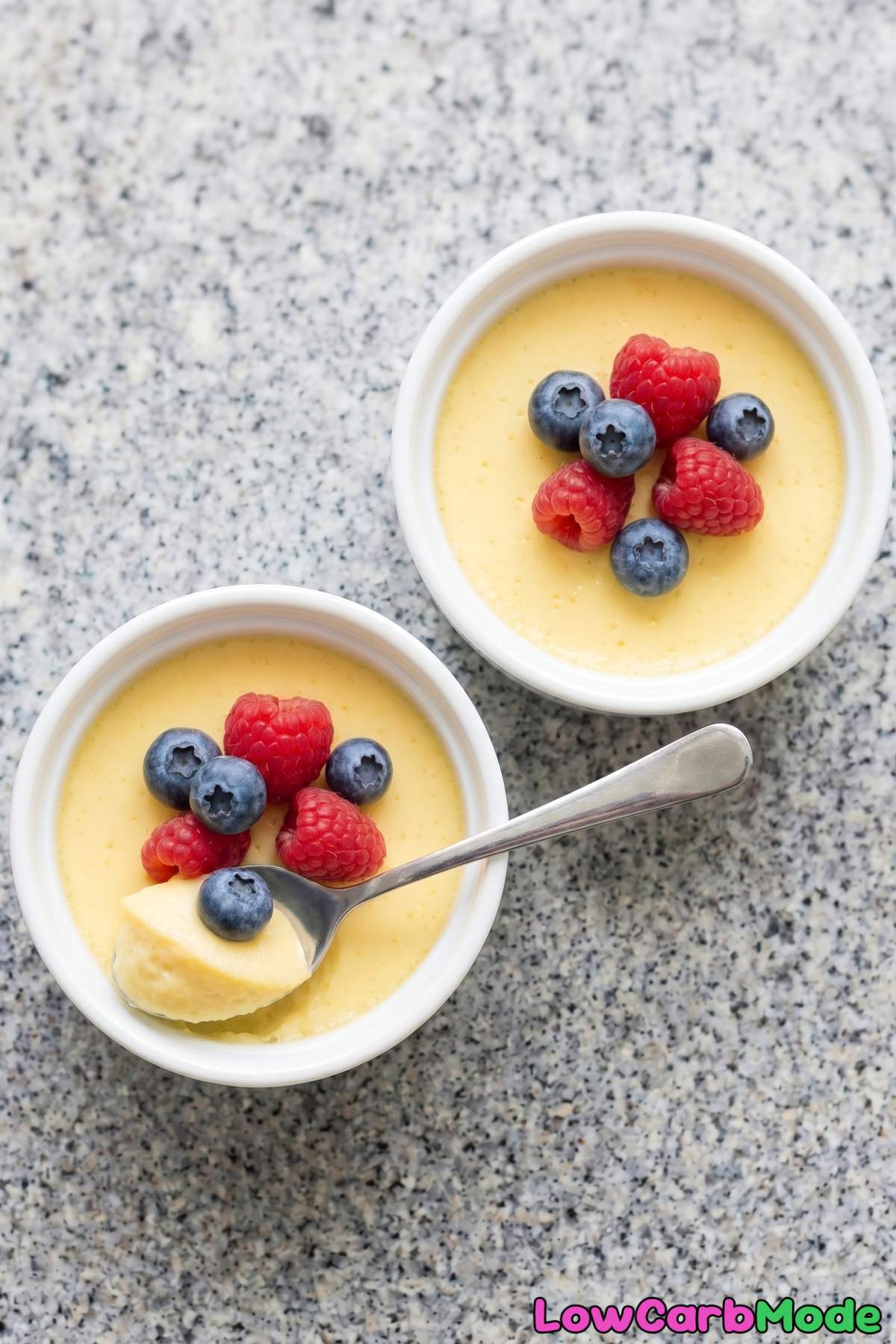 silky keto lemon posset cups