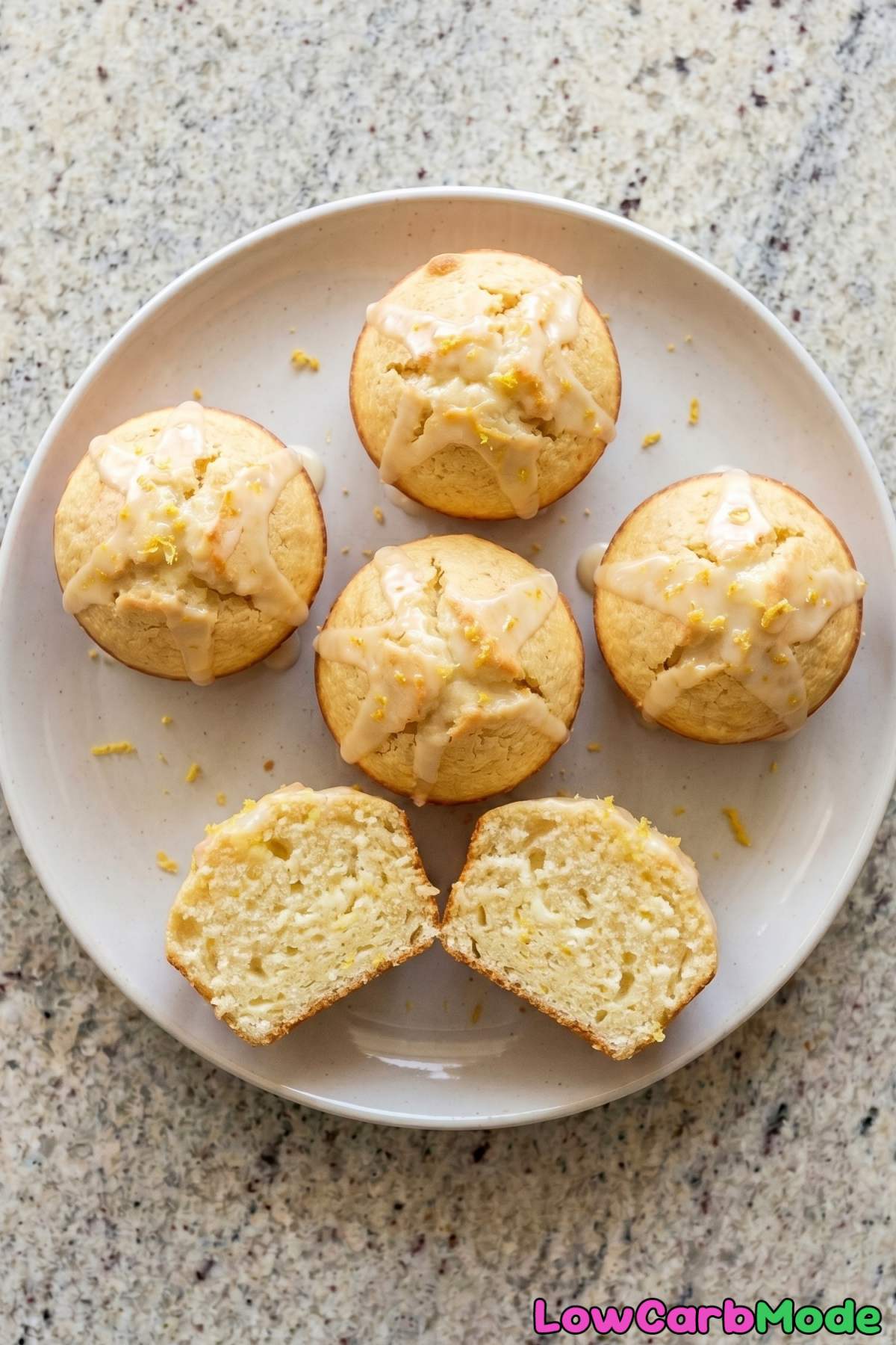 fluffy keto lemon ricotta cloud muffins
