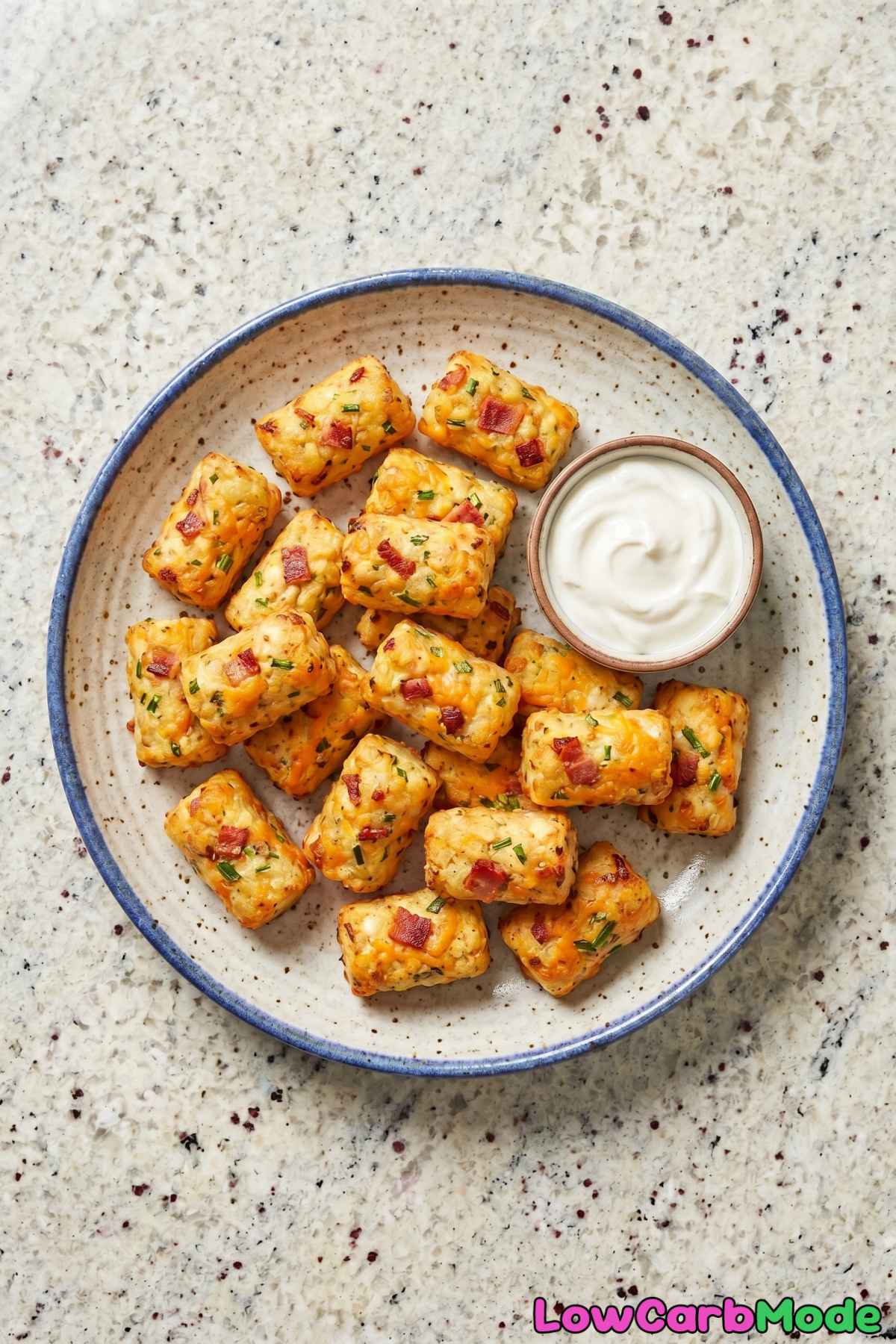 Savory keto loaded cauliflower tots