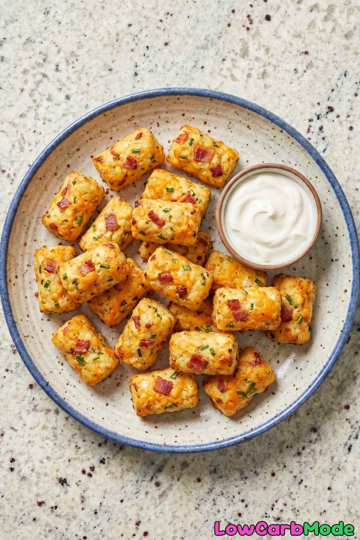 Crunchy keto loaded cauliflower tots