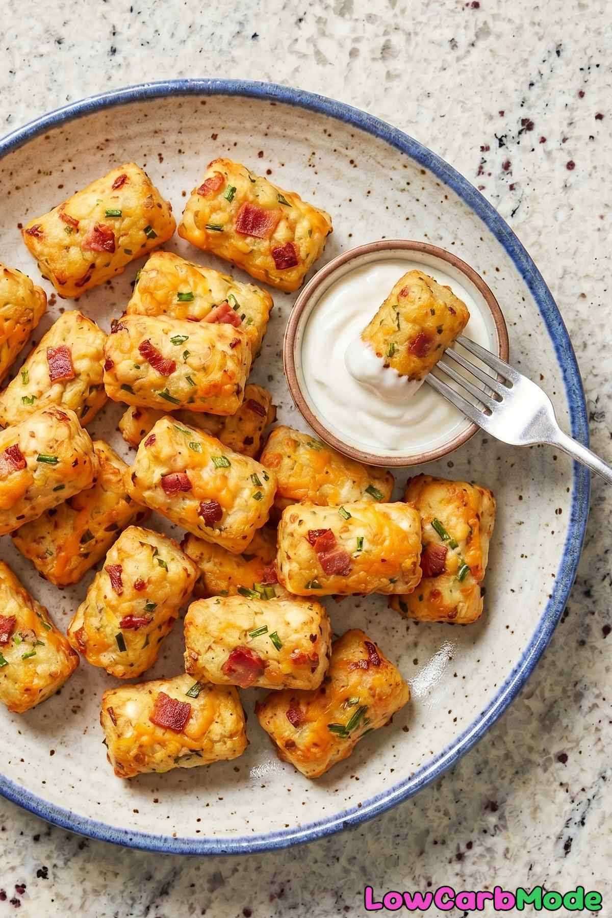 Irresistible keto loaded cauliflower tots