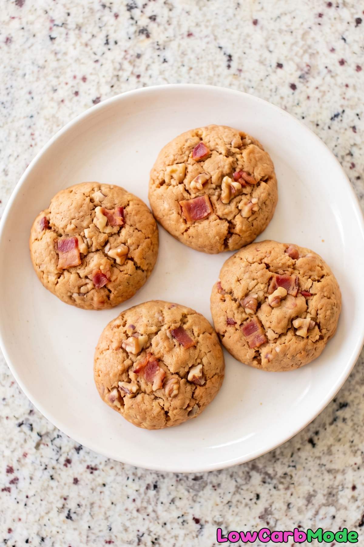 Homemade maple bacon keto cookies