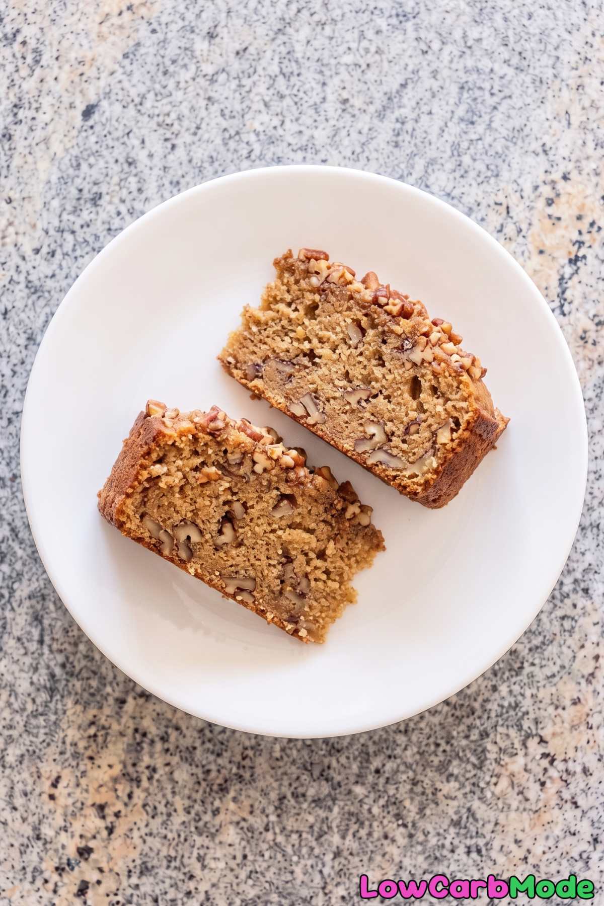 Simple keto maple pecan cake