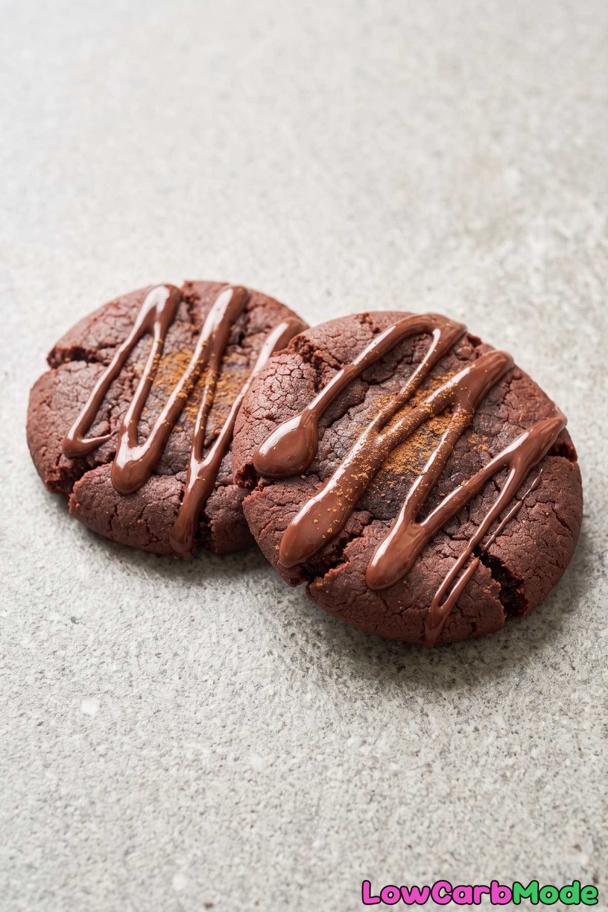Spiced keto chocolate cookies with cinnamon