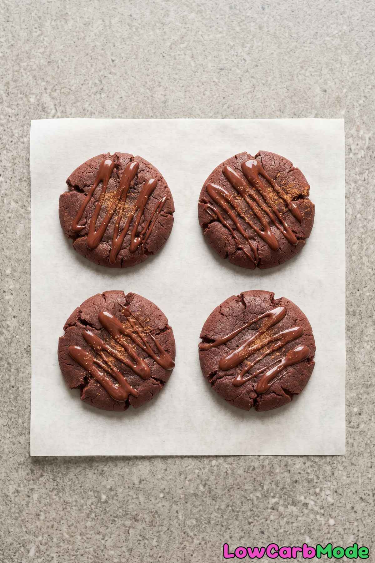 Cinnamon spiced keto chocolate cookies