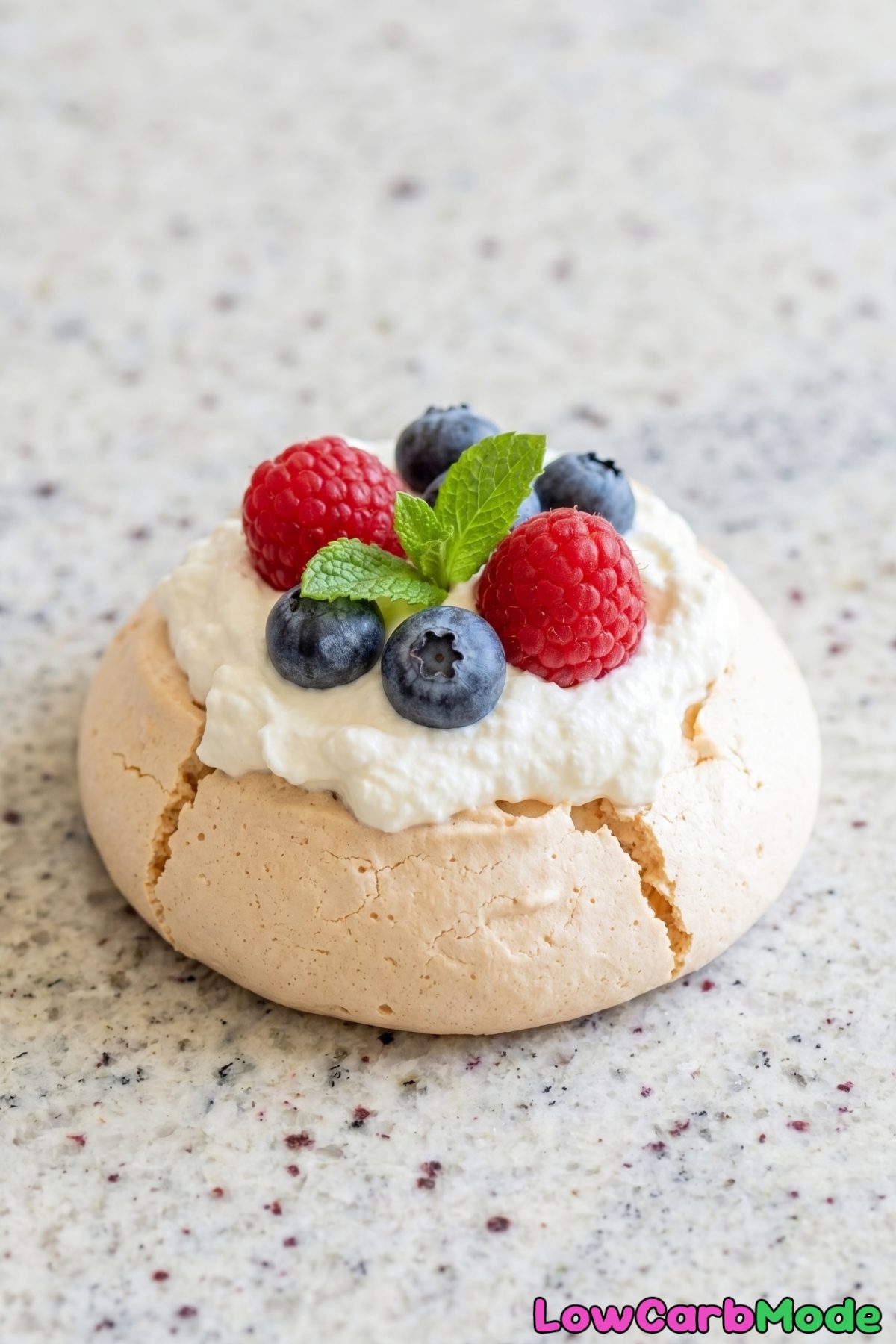 Easy keto mini pavlovas with sweet berries