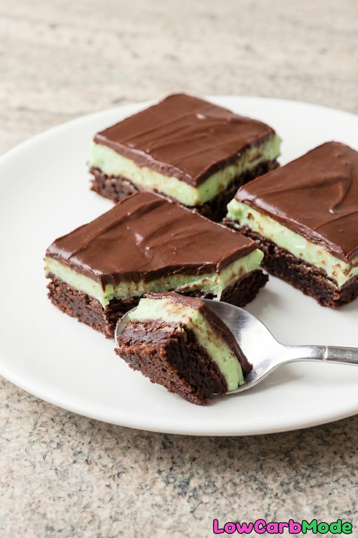 rich keto mint chocolate truffle brownies