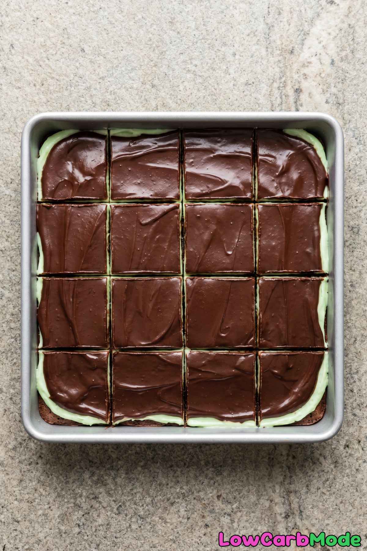 fudgy keto mint truffle brownies