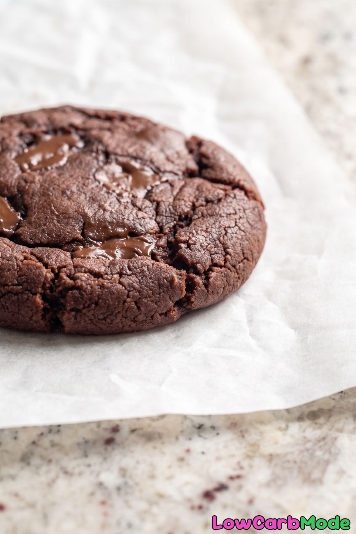 Homemade keto mocha fudge cookies