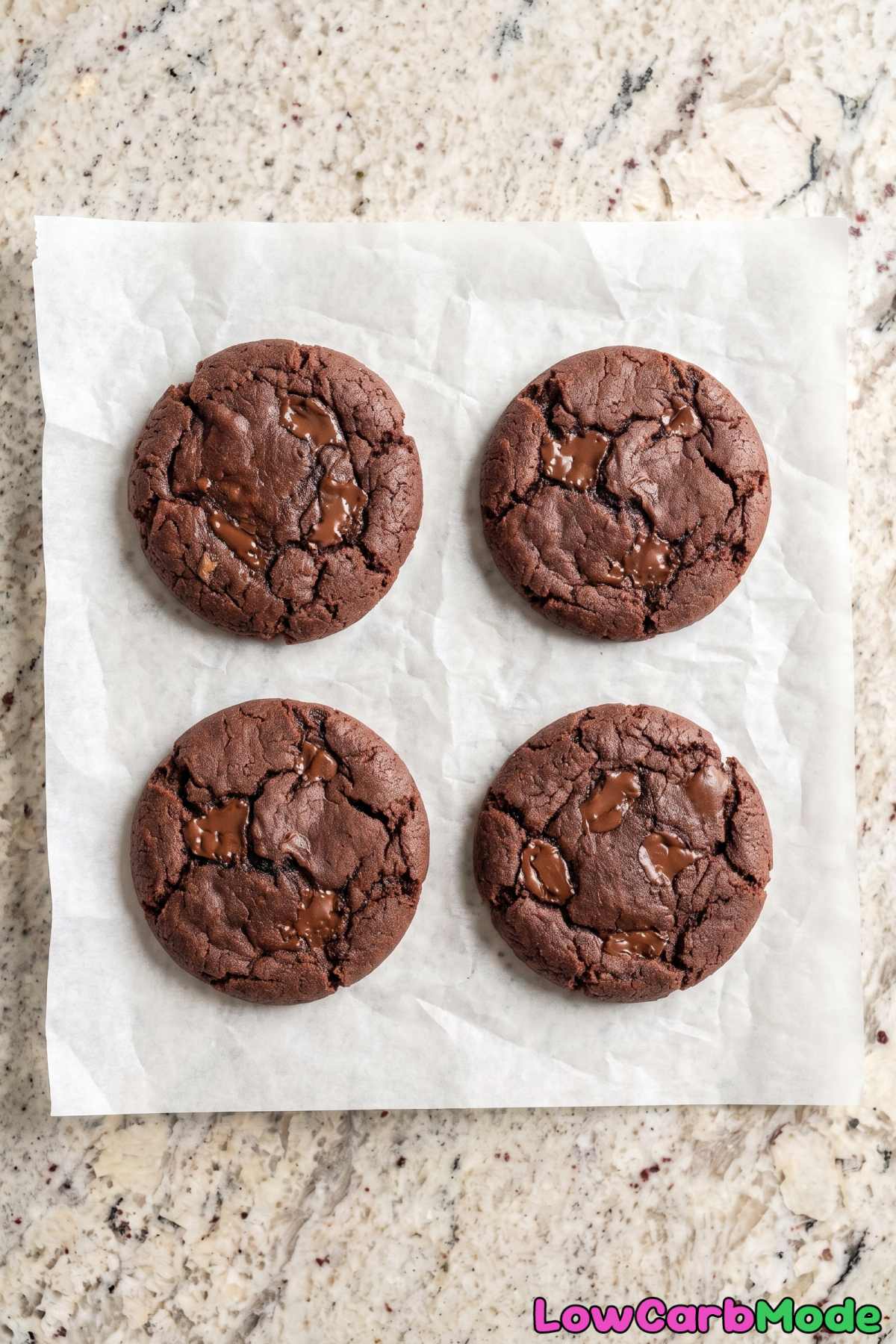 Soft keto coffee chocolate cookies